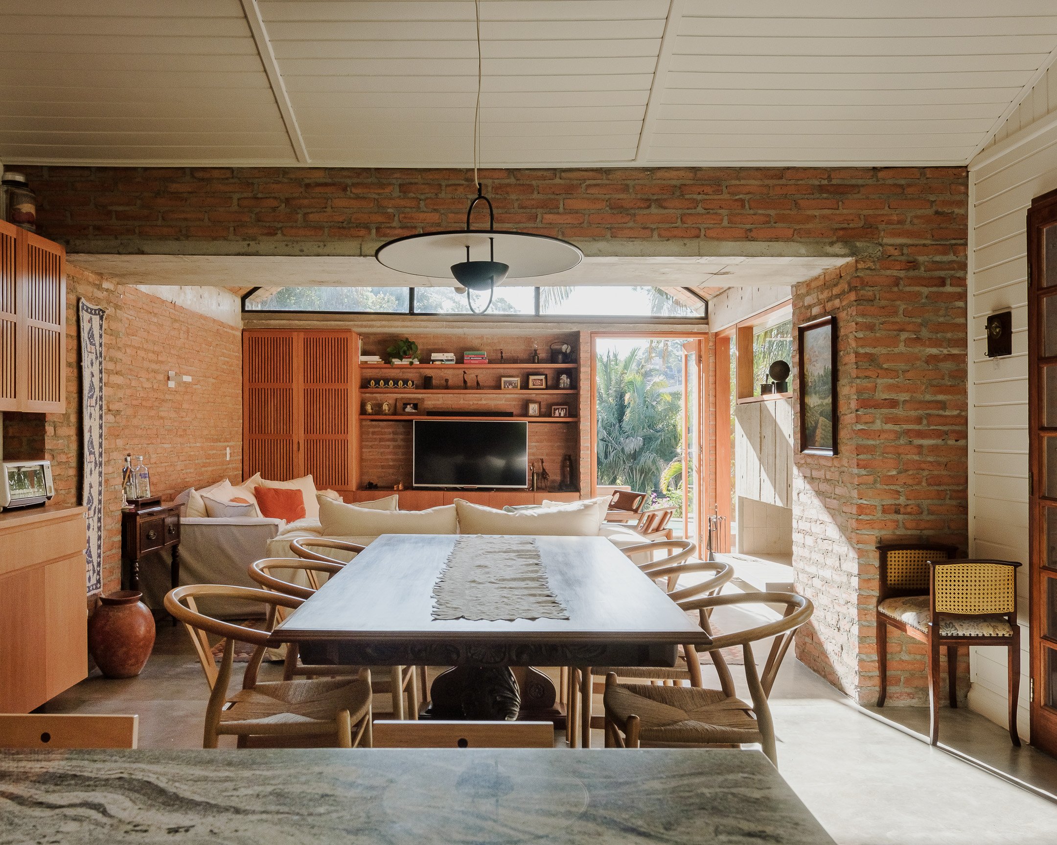 Light-filled living space within brick extension