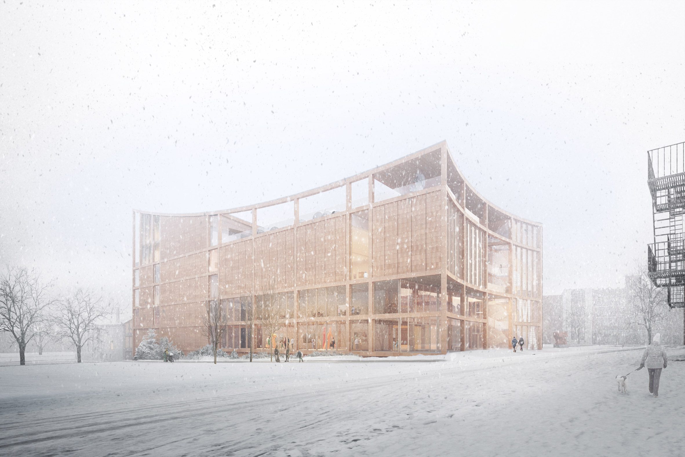 Render of the Portland Museum of Art extension