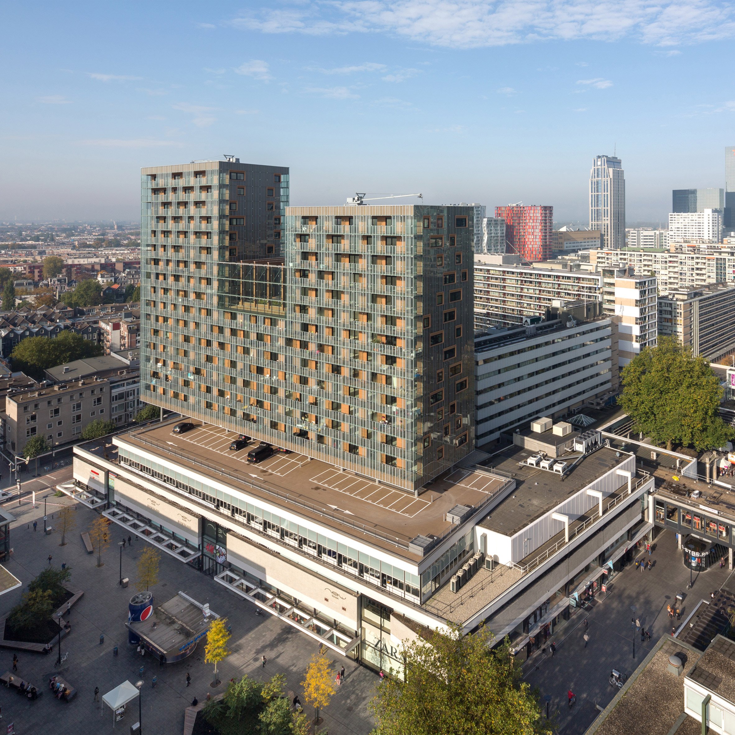 De Karel Doorman mass-timber high-rise building by Ibelings van Tilburg
