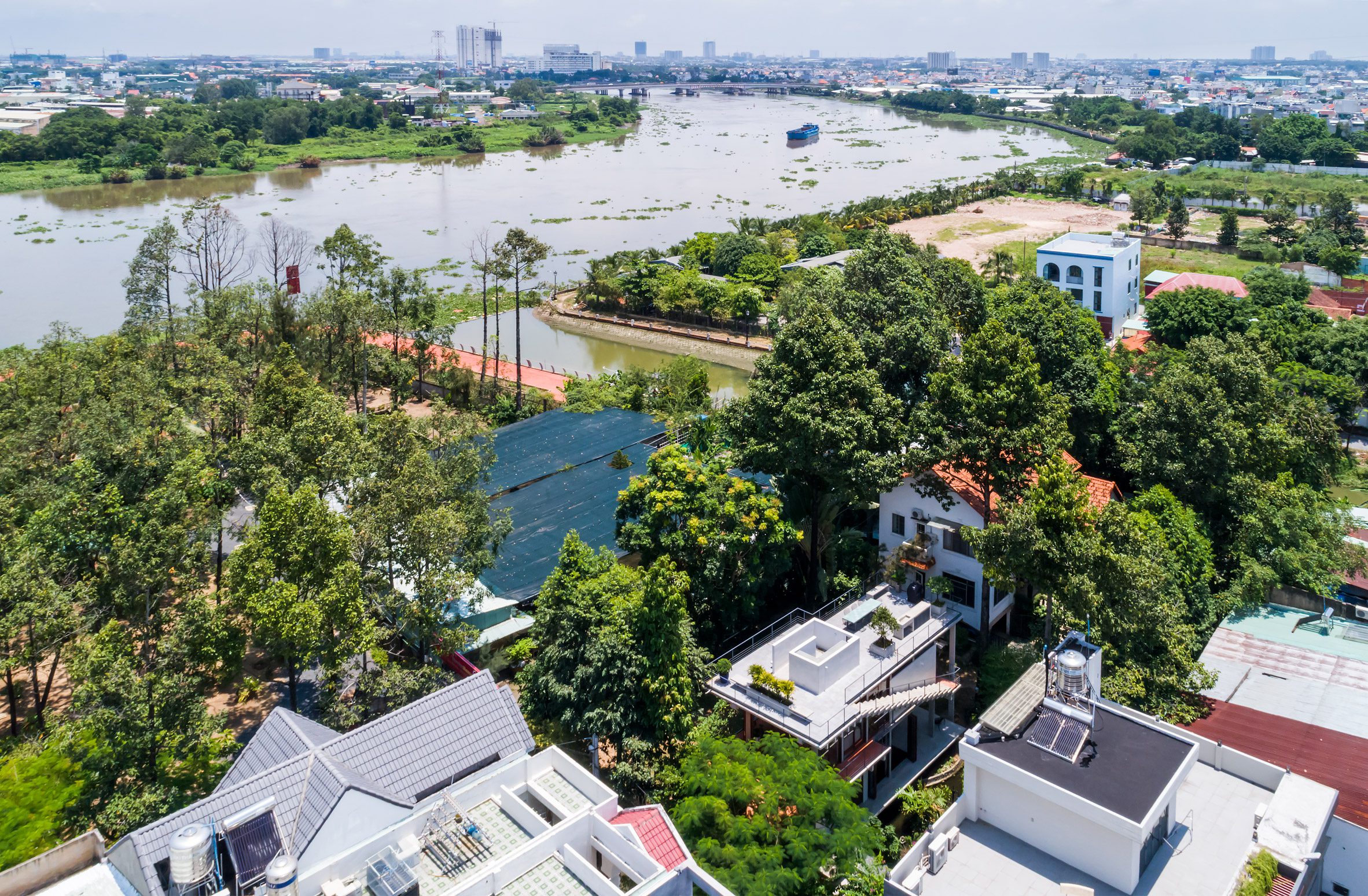 Aerial view of housing in the Thu Duc district