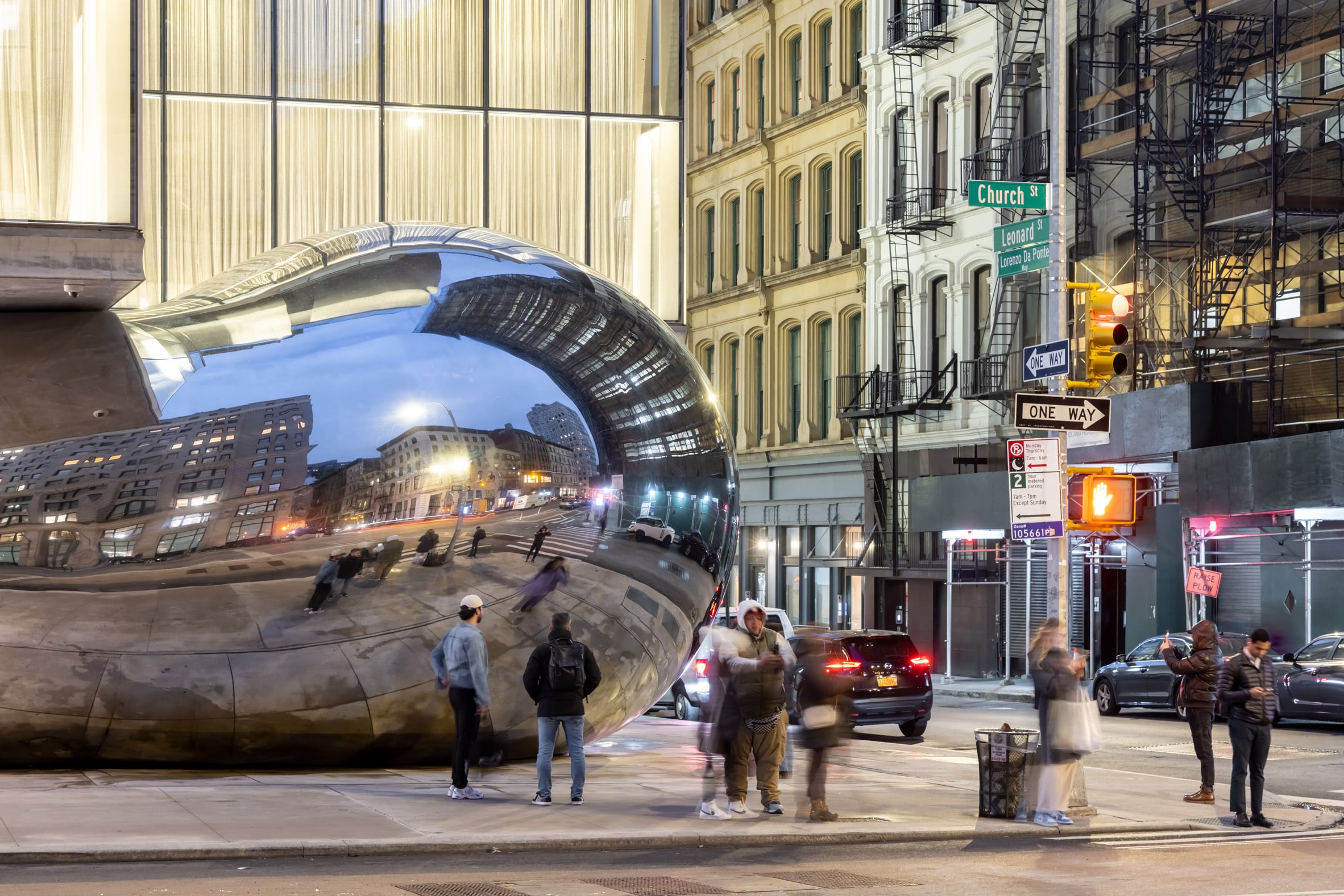 Anish Kapoor NYC bean sculpture in Tribeca