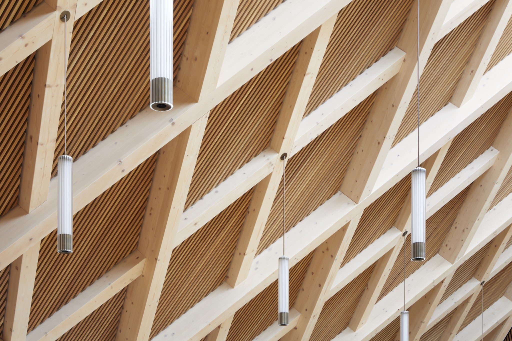Glulam beams at Ibstock Place School in Roehampton