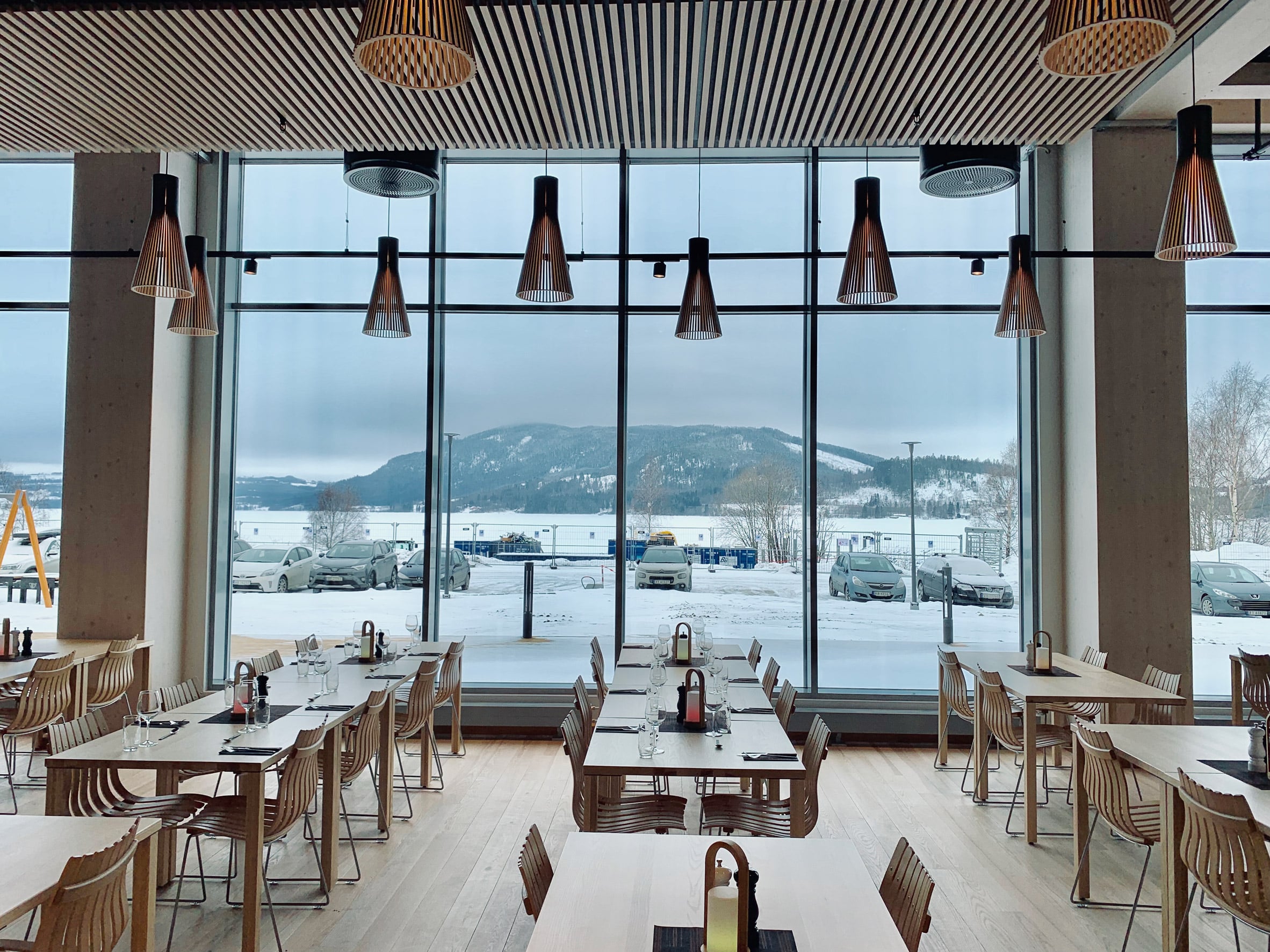 The interior of Mjøstårnet
