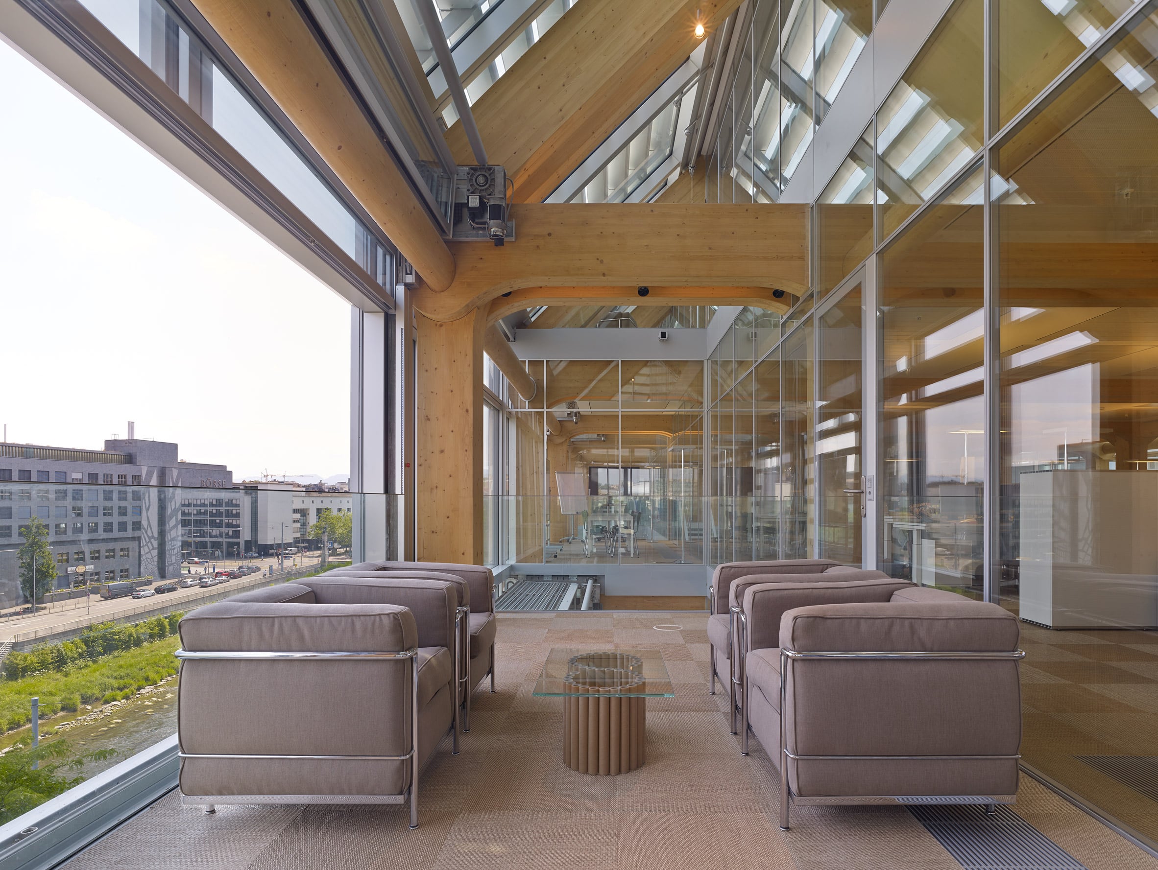 Meeting space in Zurich office by Shigeru Ban