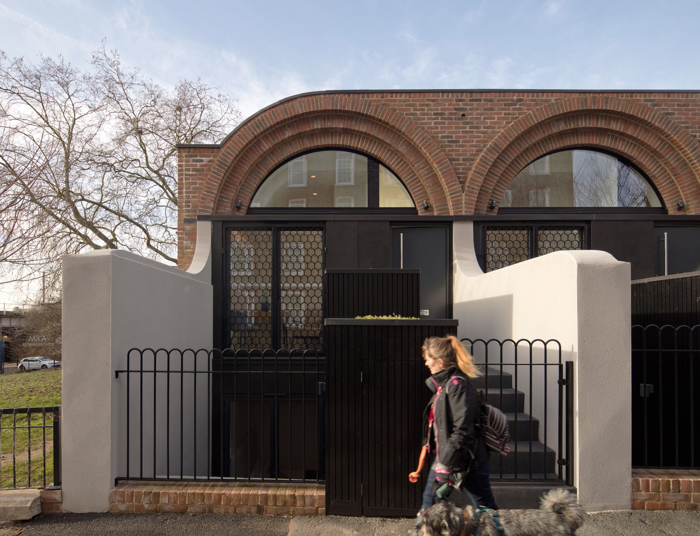 Rear elevation of townhouses in London