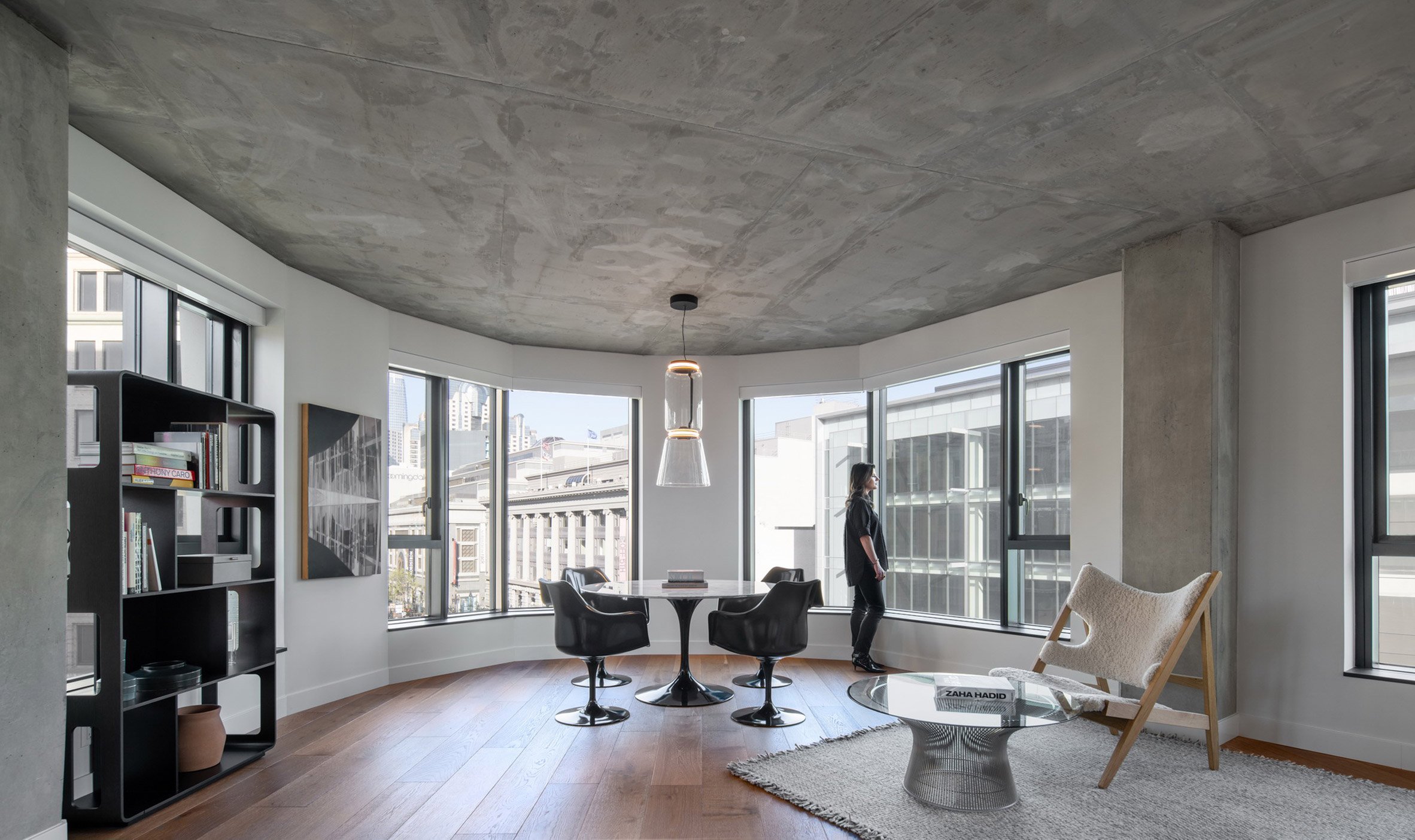 Interiors within residential block by Handel Architects