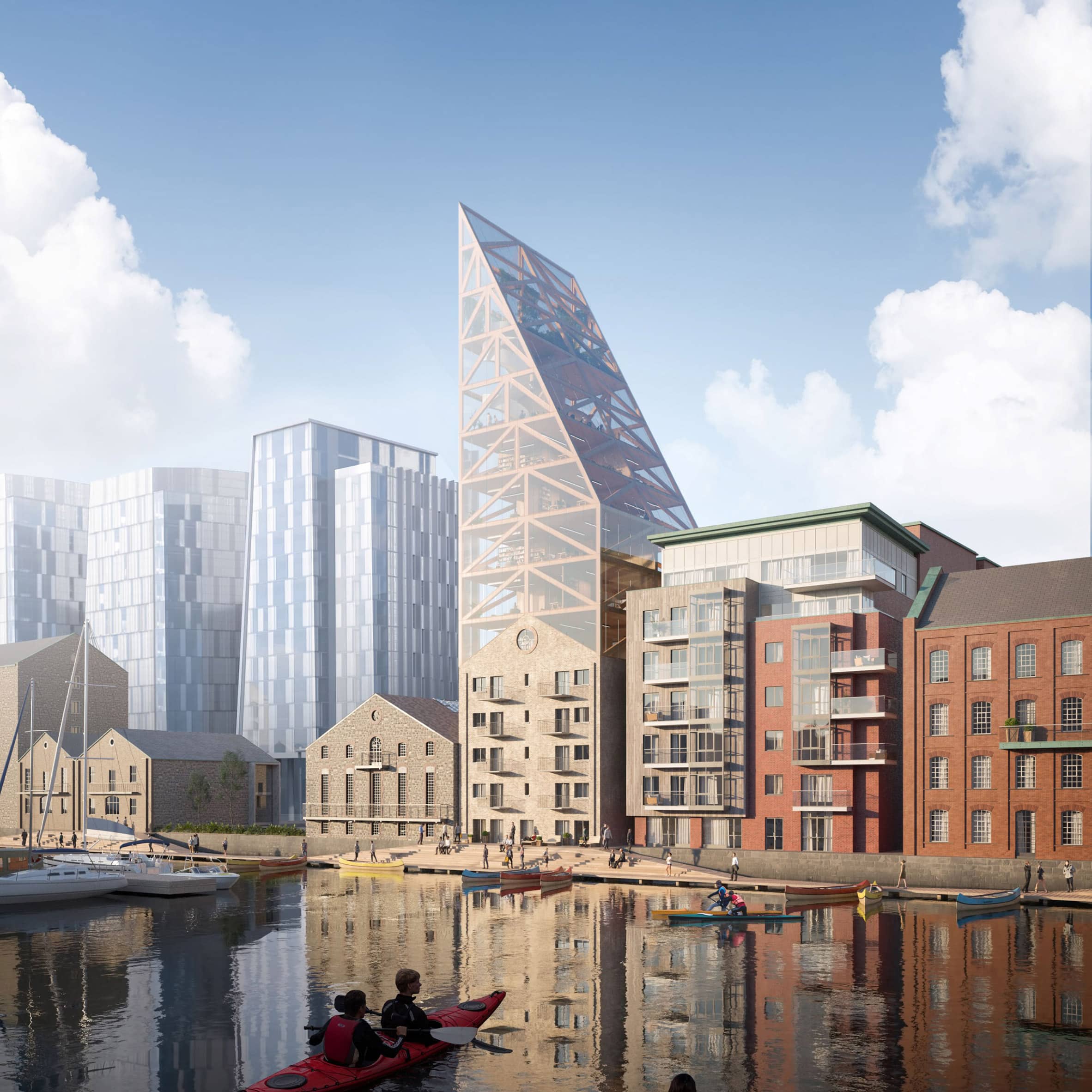 Render of Dublin's Dock Mill by Urban Agency