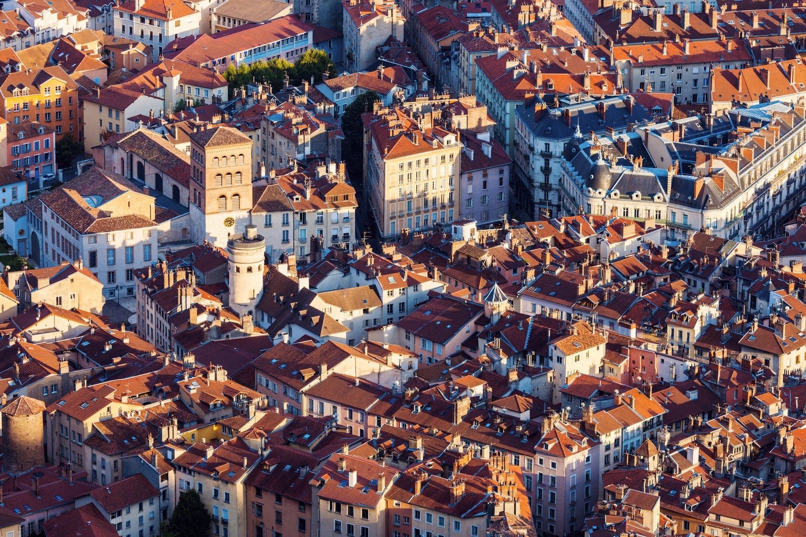 aerial view of buildings
