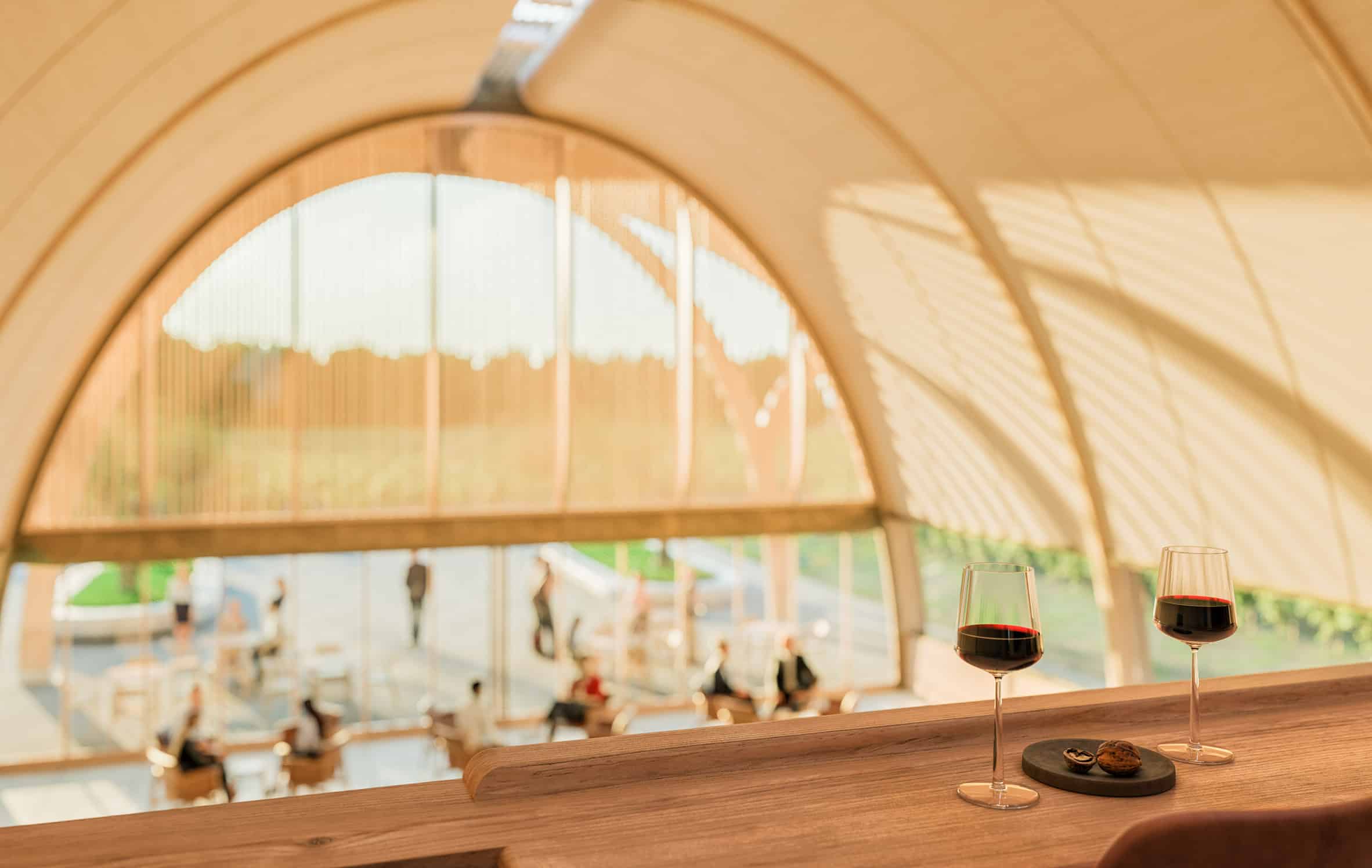 Interior of Bodegas Faustino winery by Foster + Partners