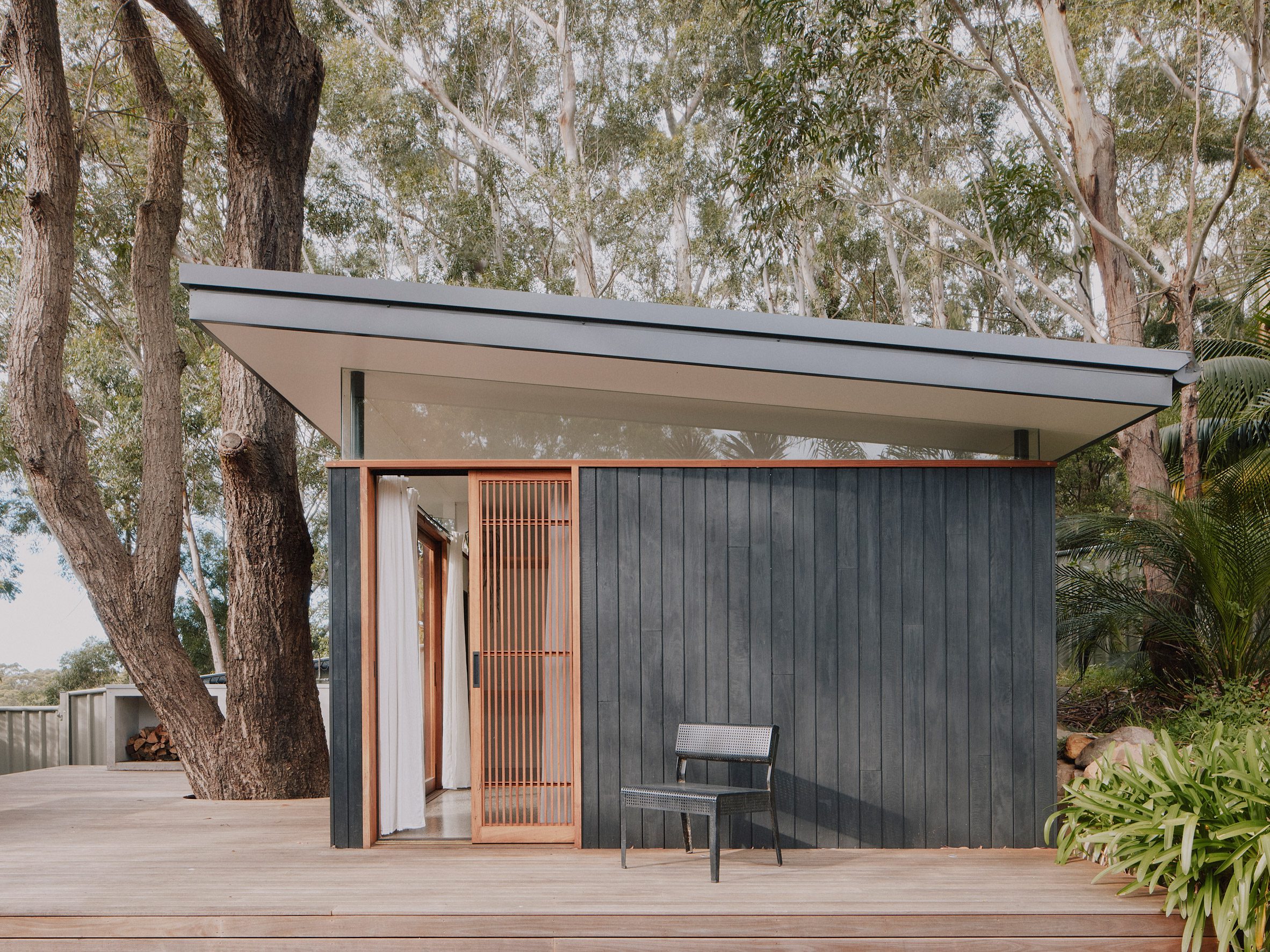Charred-wood exterior of Bush Studio by Dane Taylor