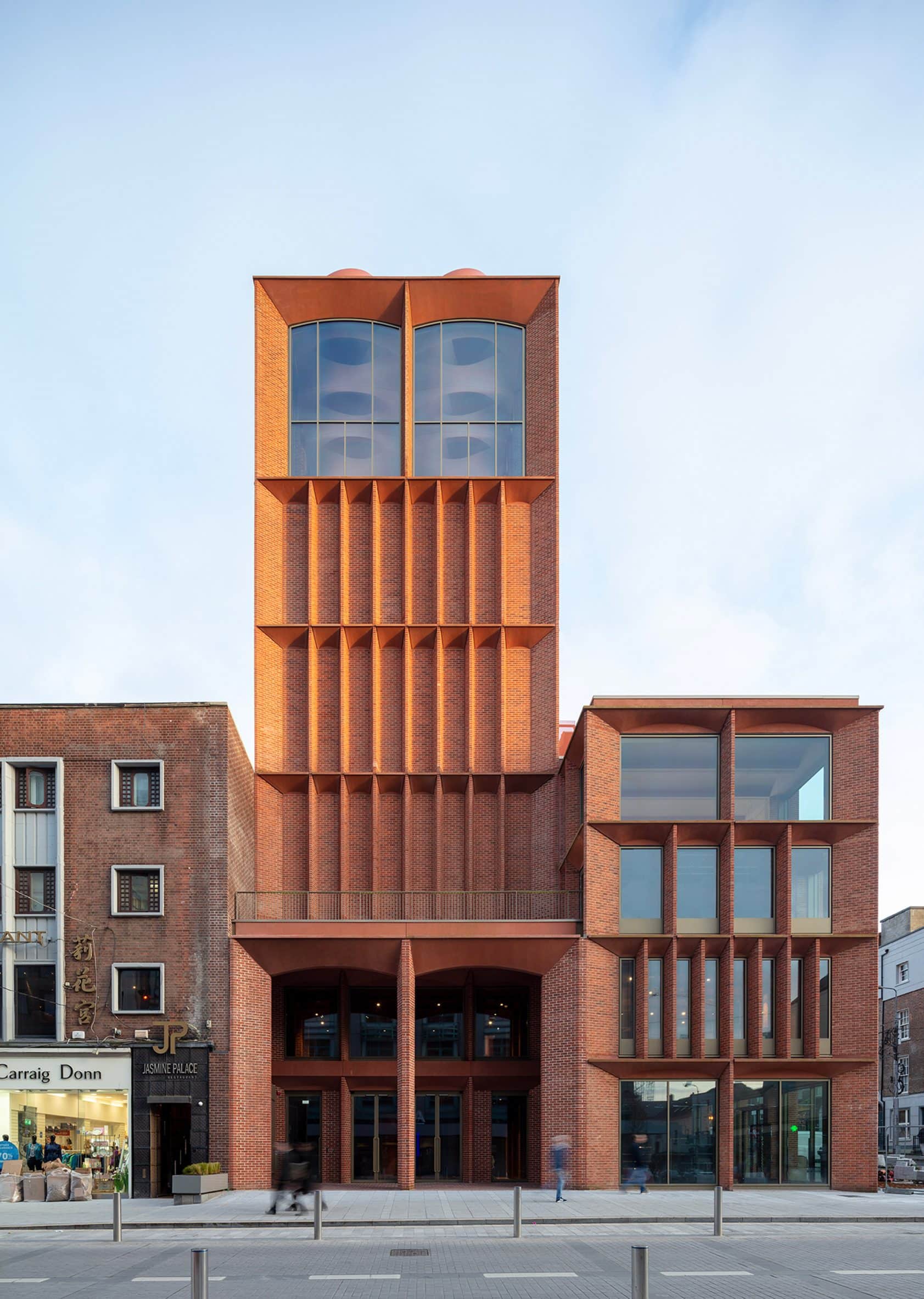 The red-brick International Rugby Experience building by Niall McLaughlin Architects on Limerick's high street