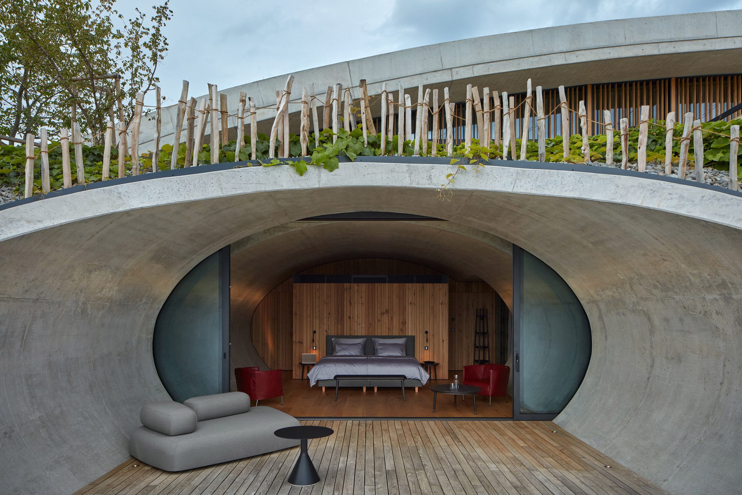 Photo of a tunnel at Gurdau Winery