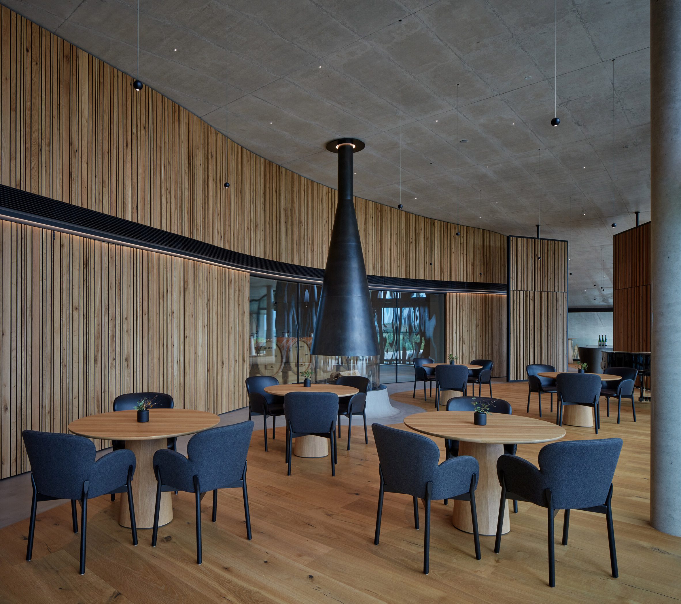 Interior photo of the winery