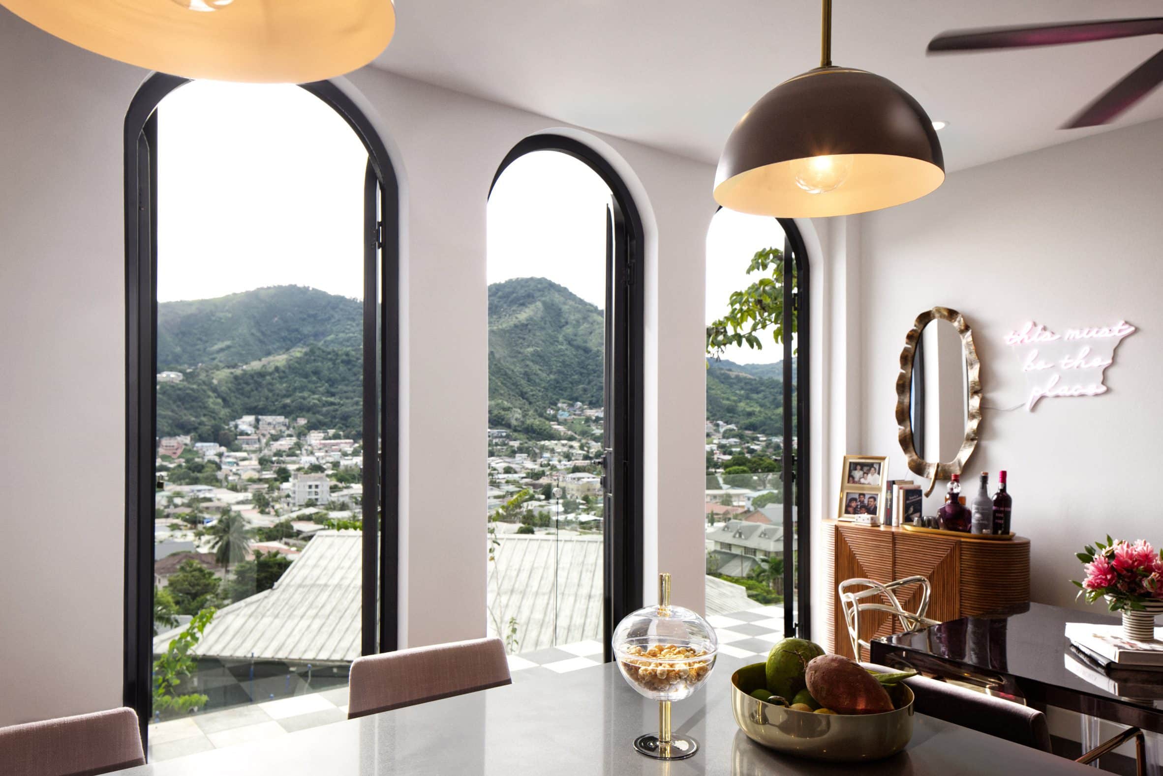 Arched openings with views