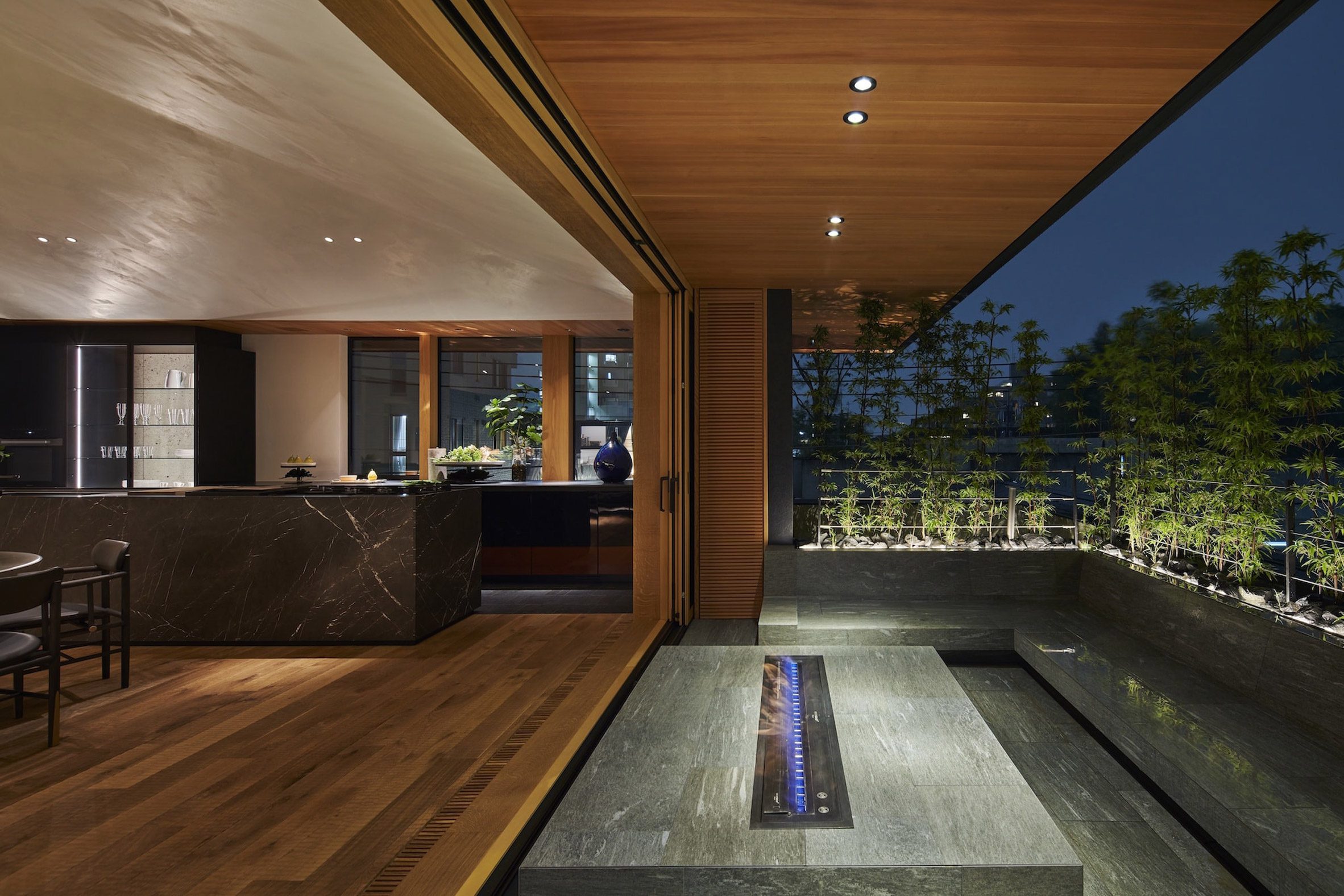 Photo of a balcony with sliding doors