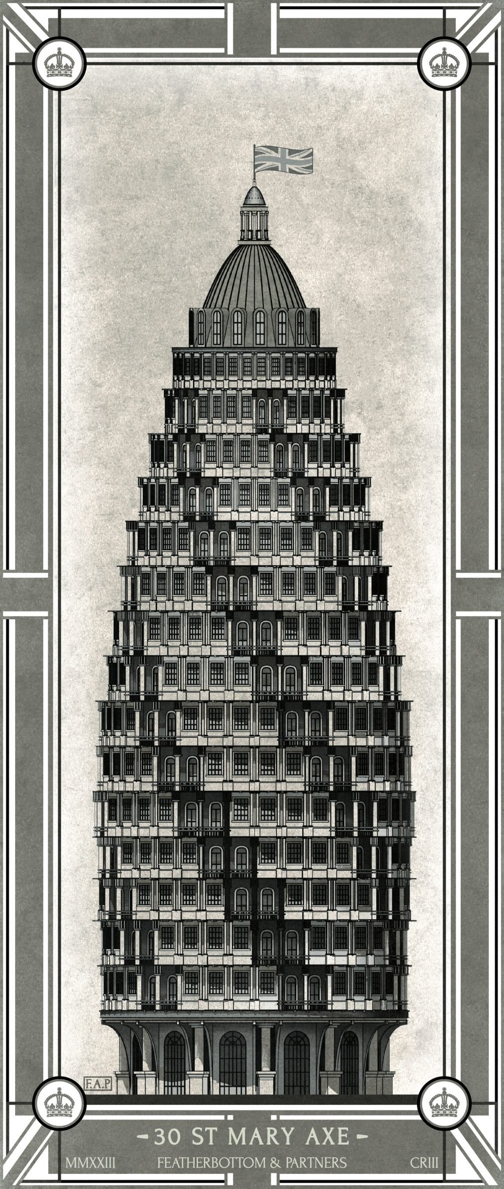 The Gherkin redesigned by Featherbottom & Partners