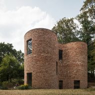 GjG House built of reclaimed bricks by BLAF Architecten in Ghent, Belgium