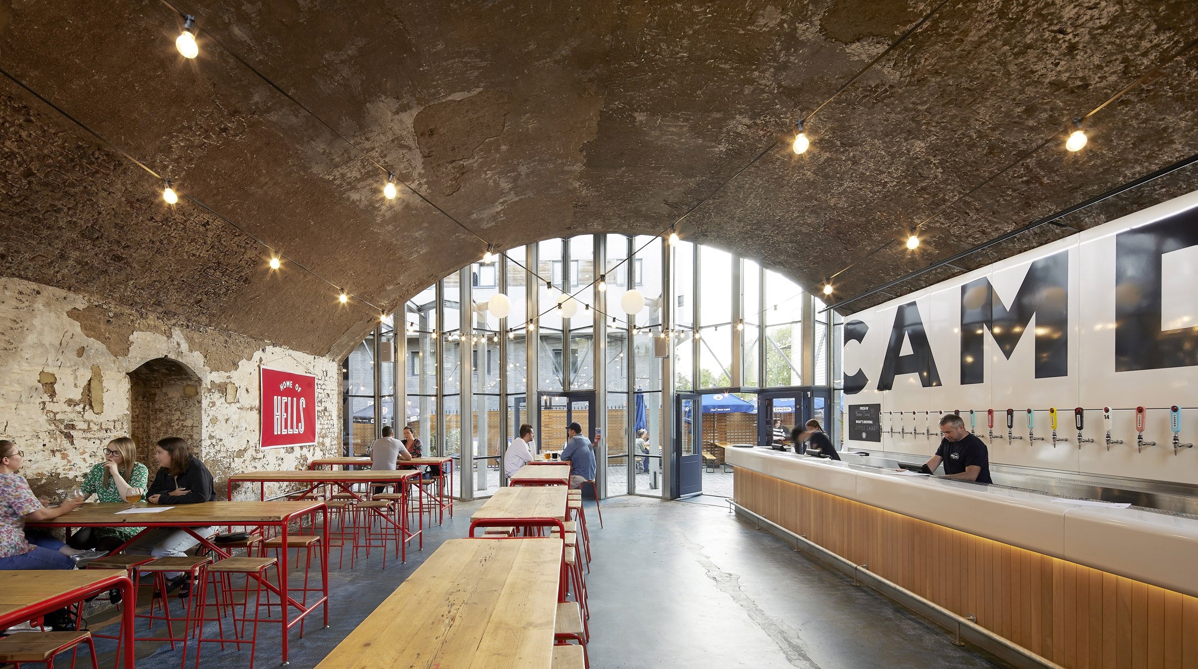 Interior of Camden Town Brewery