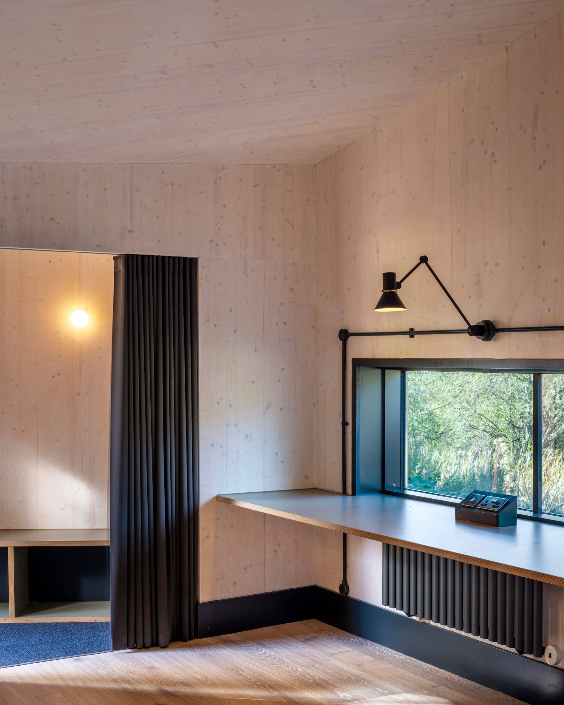 Interior of Harwell Hide by Bell Phillips