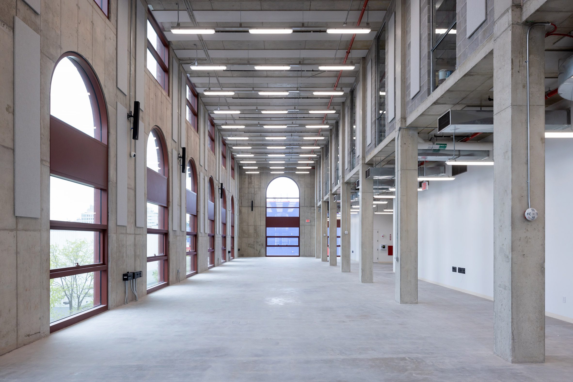 Exposed concrete interiors