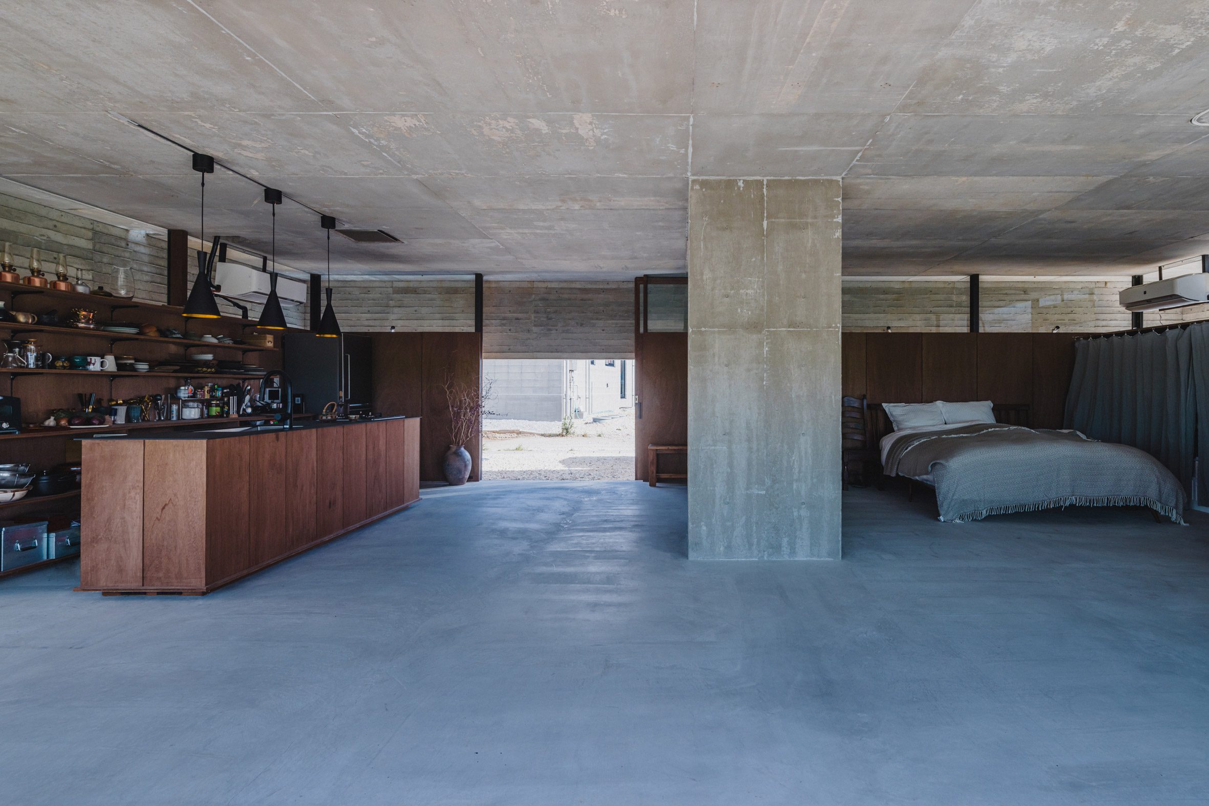 Interior of One-Legged House in Japan by IGArchitects