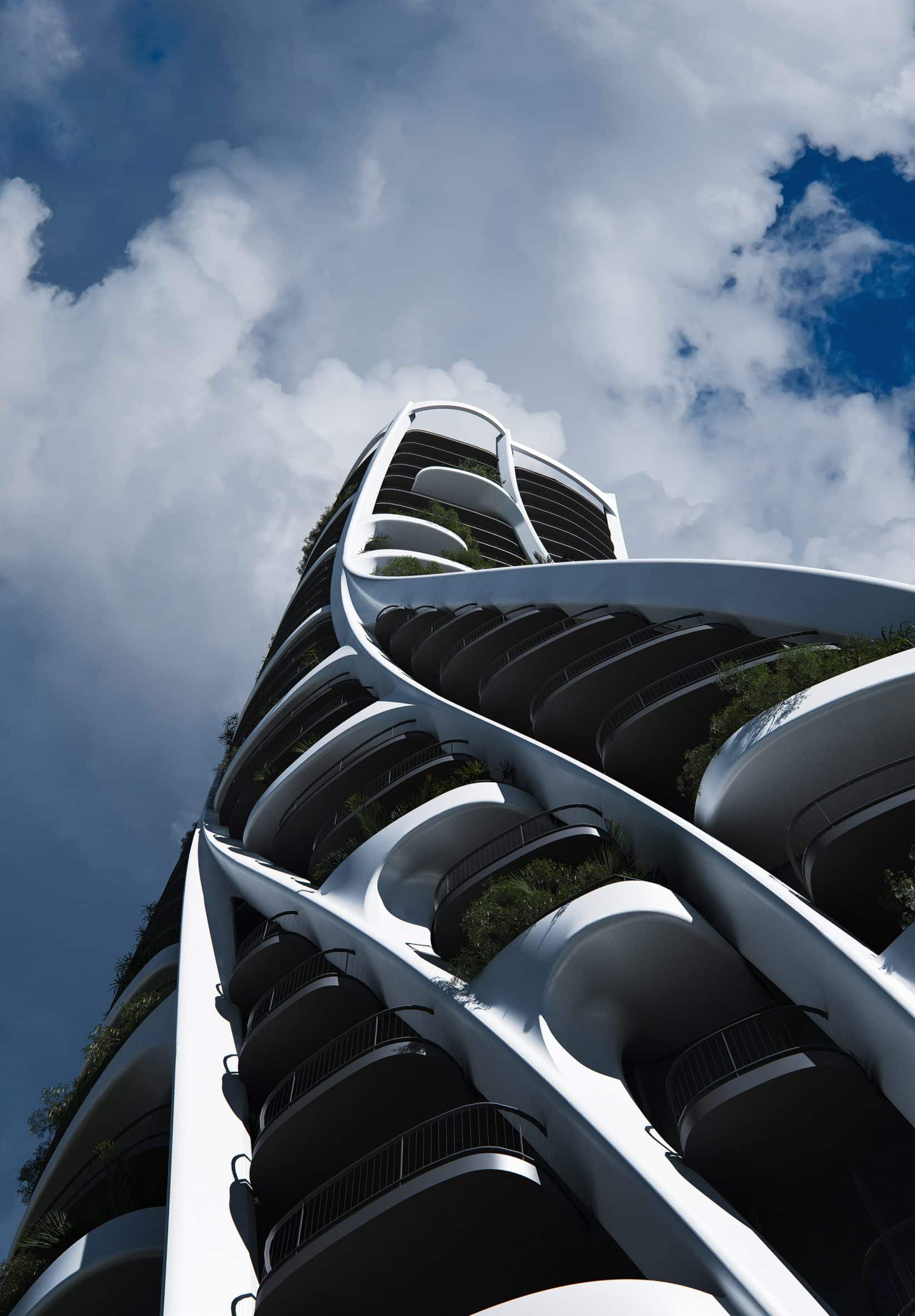 Facade of Qondesa skyscraper