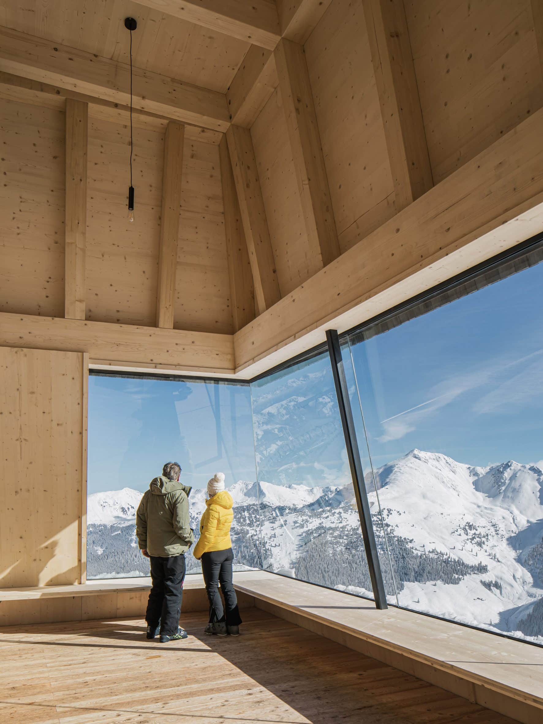 Interior photo of the viewing tower