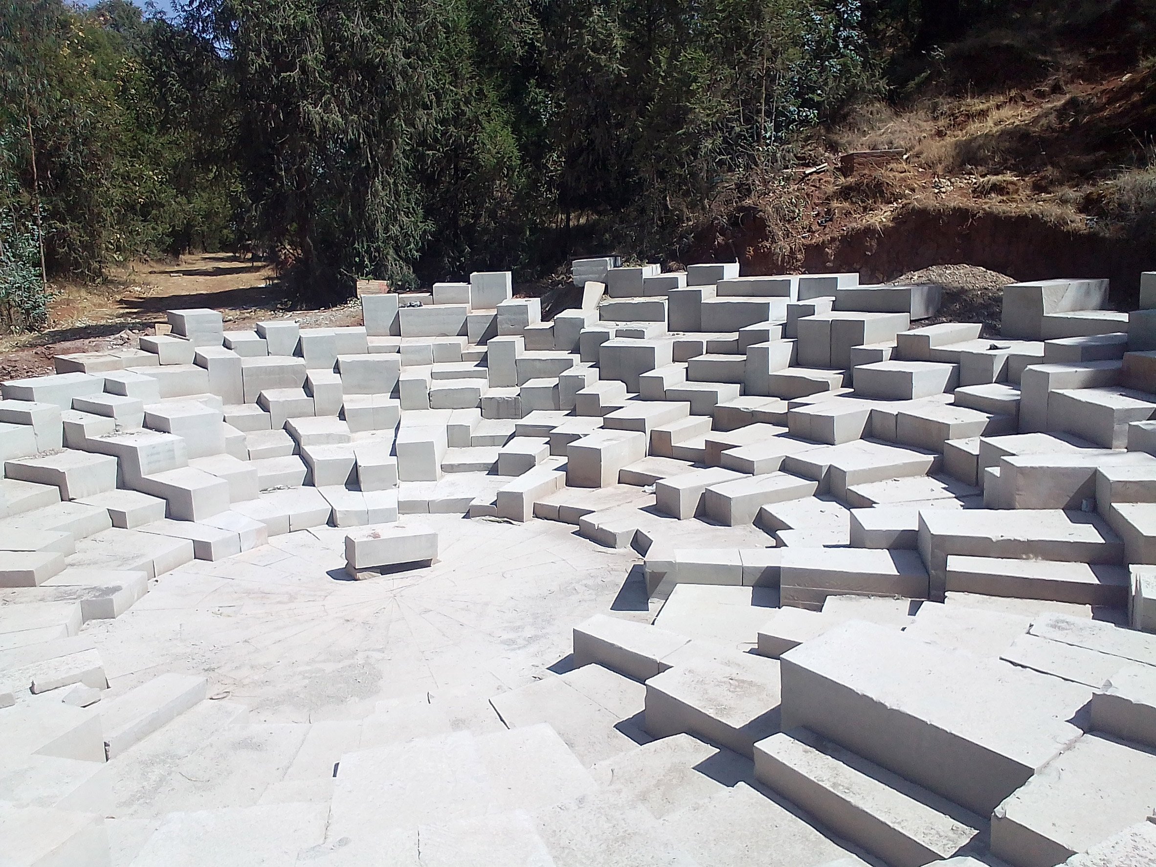 Stone pavilion at the Meles Zenawi Memorial Park