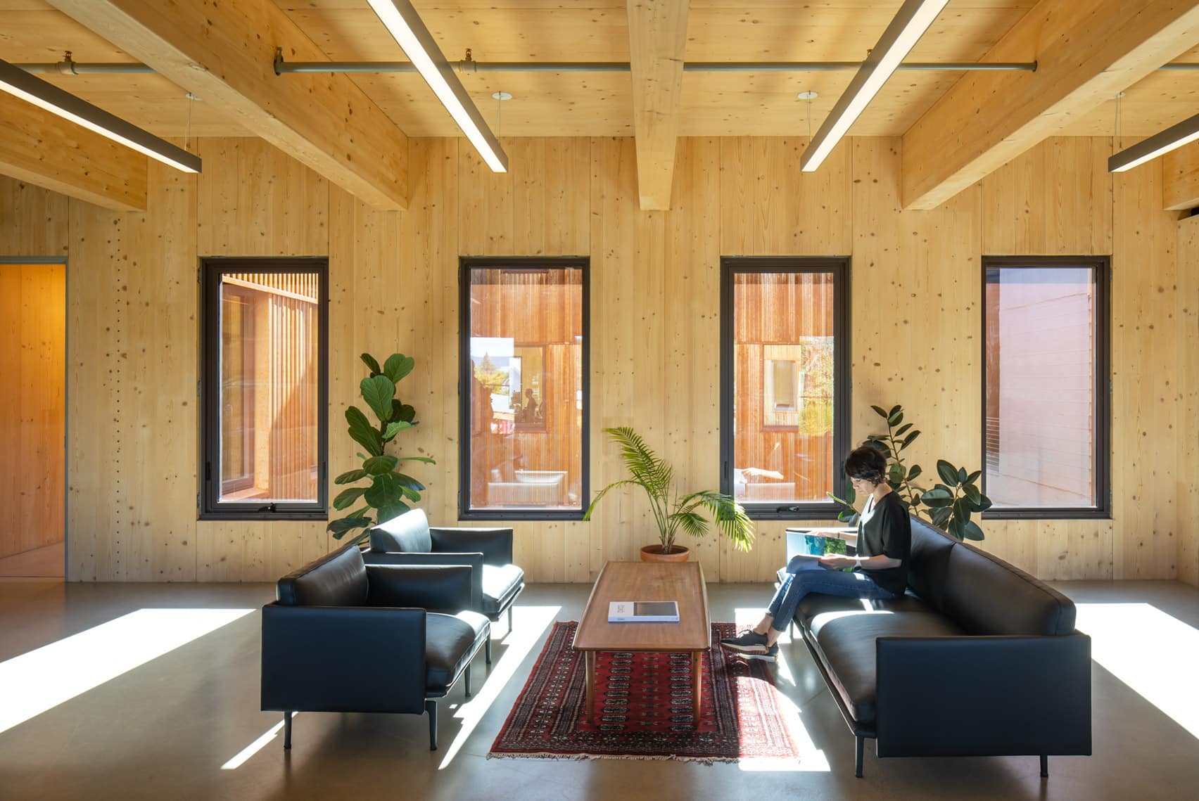 Exposed wood interiors