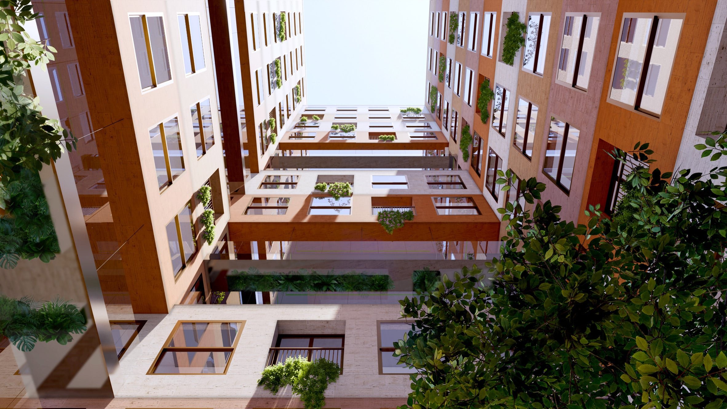 Courtyard of Ziel by MVRDV