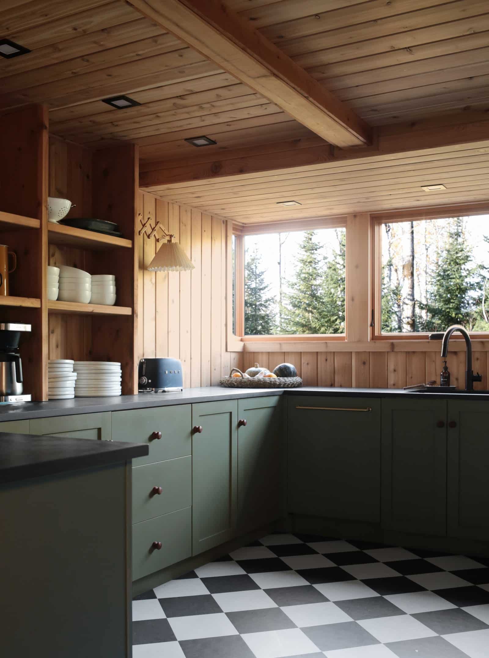 Image may contain Indoors Room Furniture Kitchen and Shelf