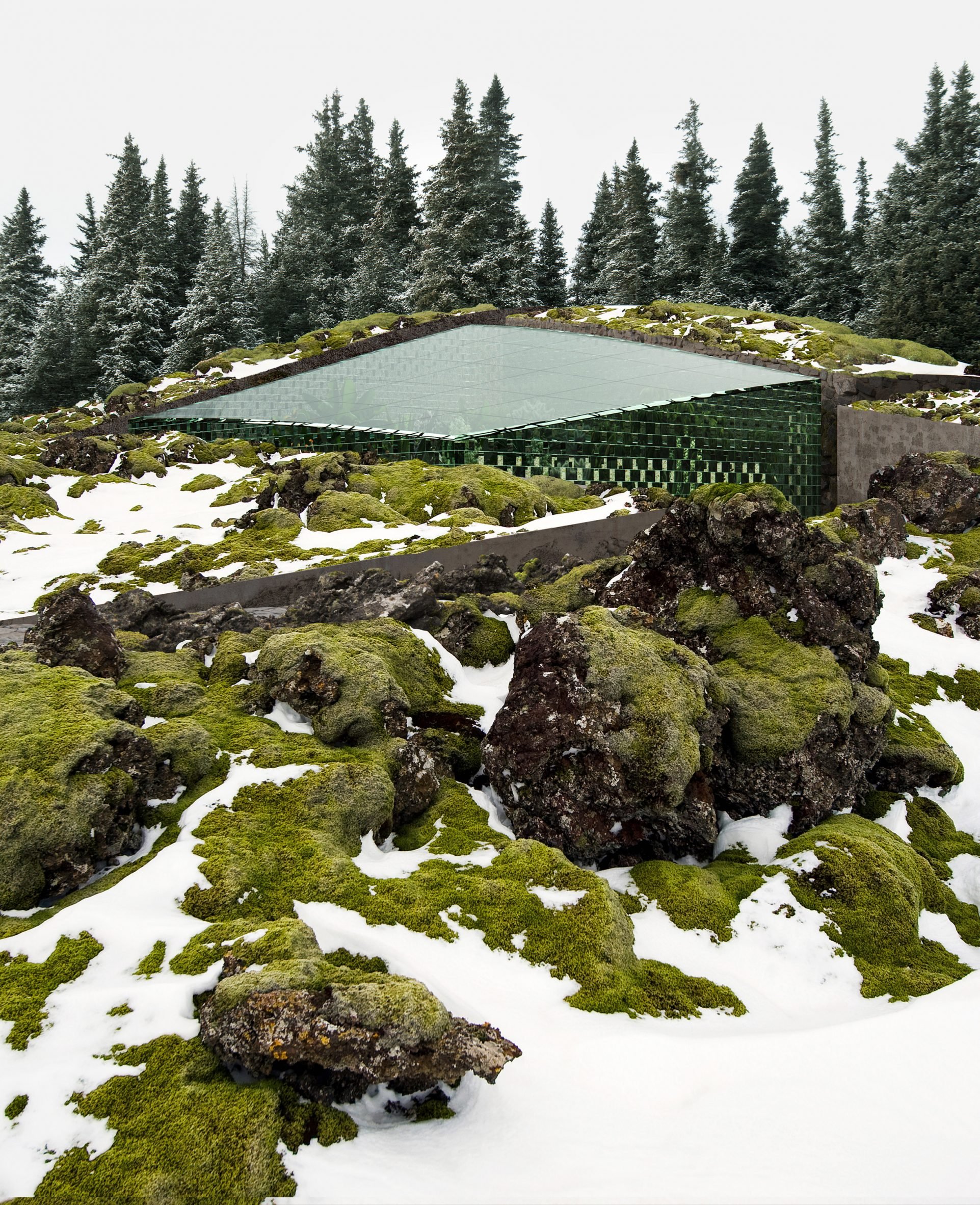 Glass block greenhouse