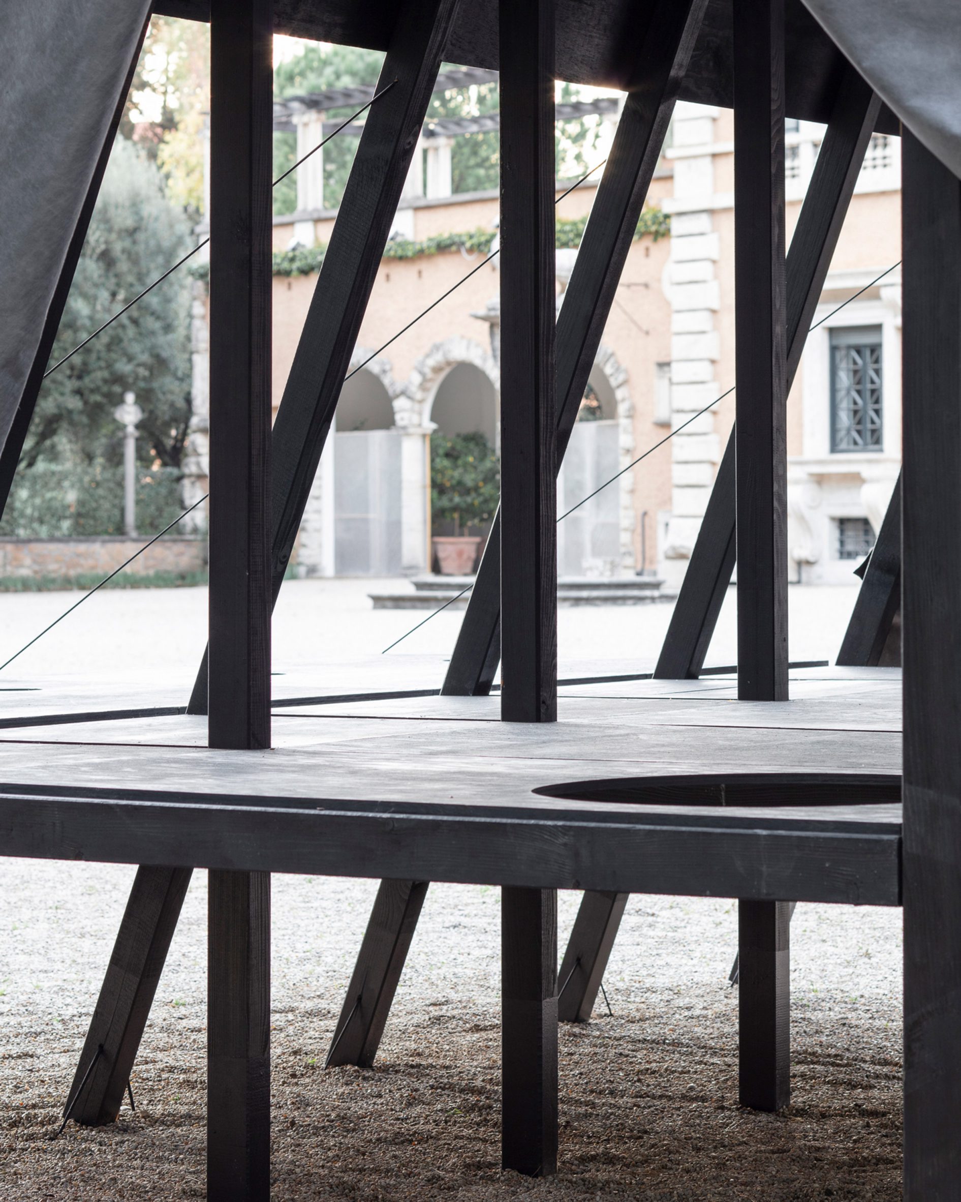 Interior of Black Pavilion by Buero Wagner