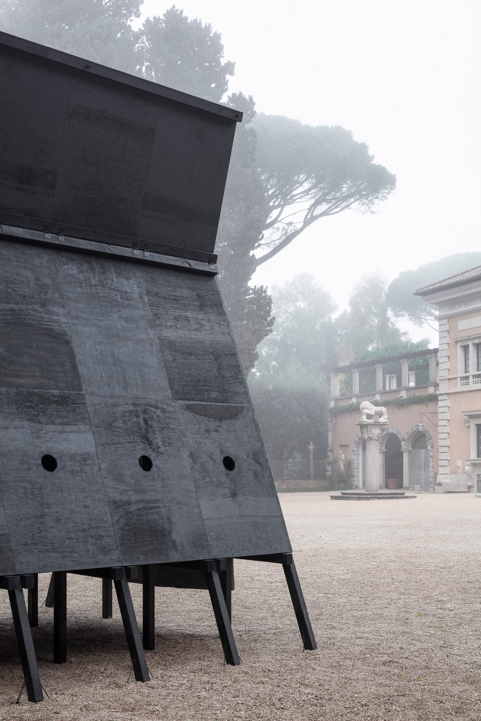 Exterior of Black Pavilion by Buero Wagner