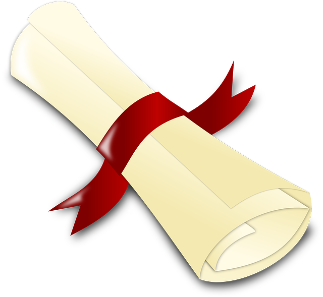 diploma, ribbon, certificate