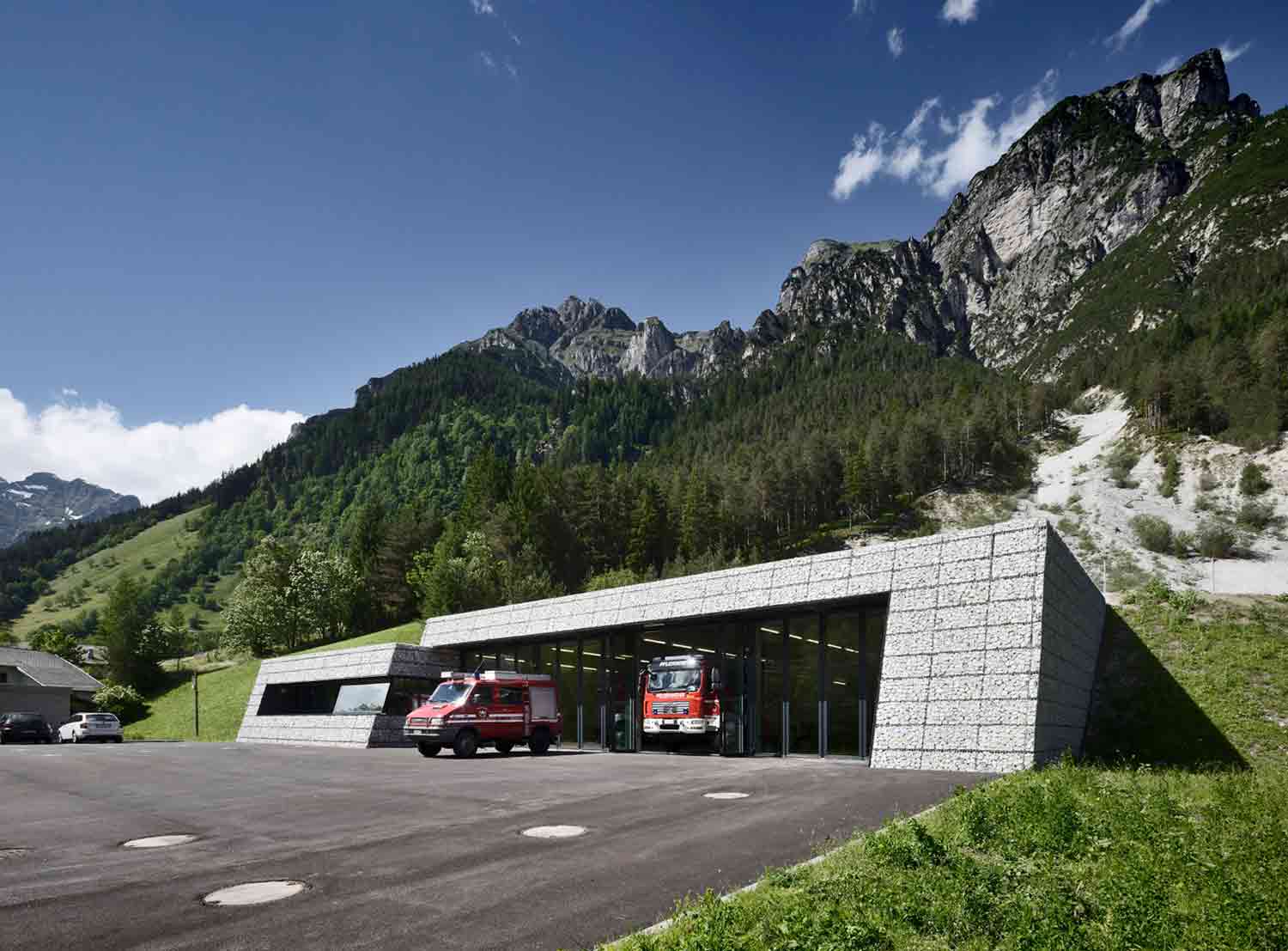 Fire Station Fleres by Roland Baldi Architects