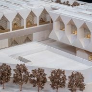 Model of the Kiran Nadar Museum of Art by David Adjaye