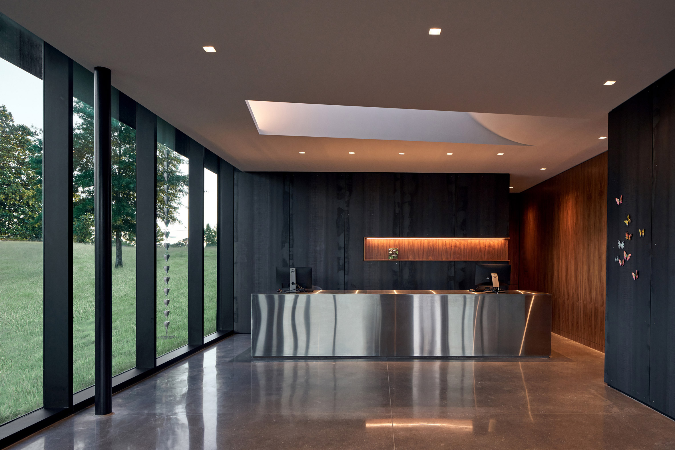 Welcome desk of visitor centre