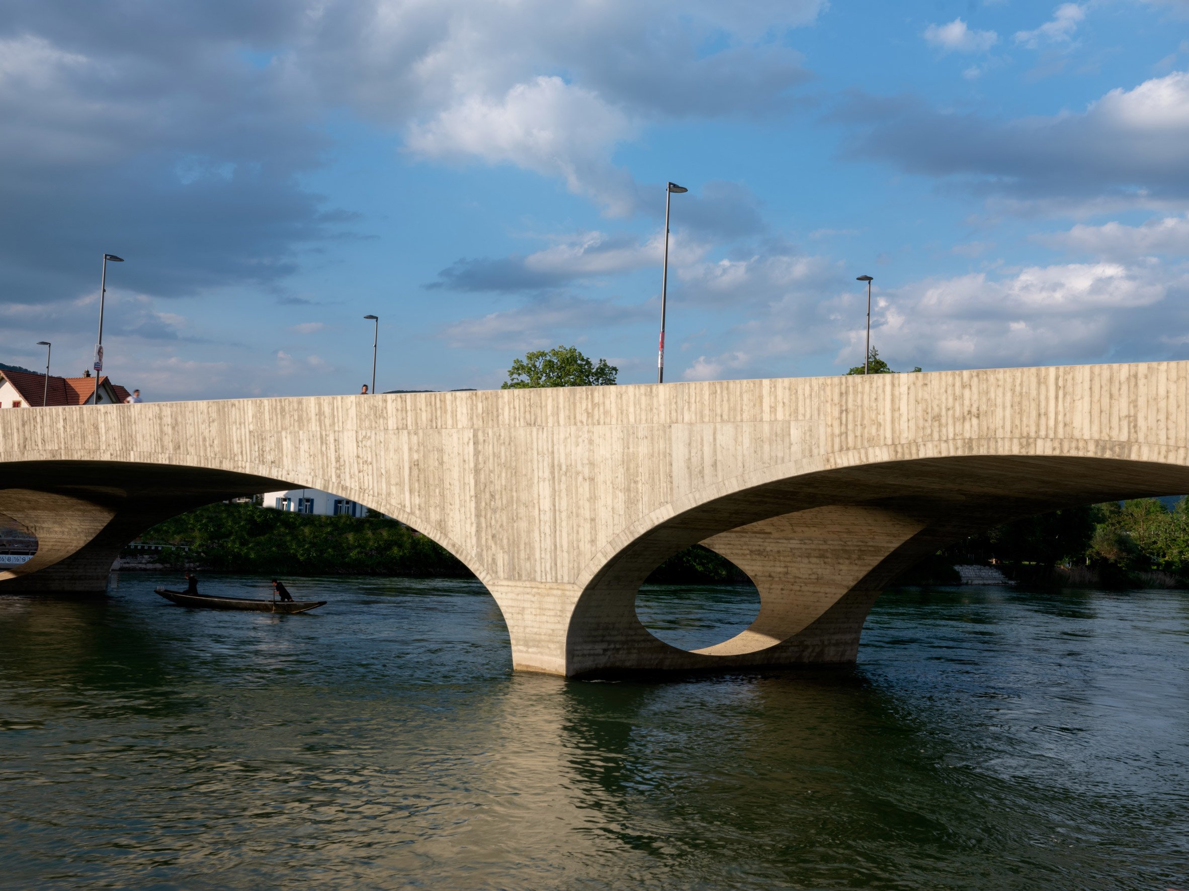 Side profile of New Aare Bridge by Christ & Gantenbein