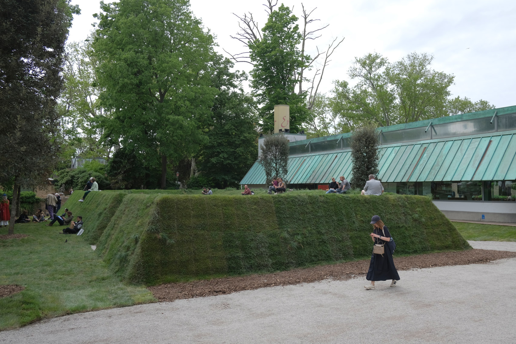 Grassy mounds at the Giardini