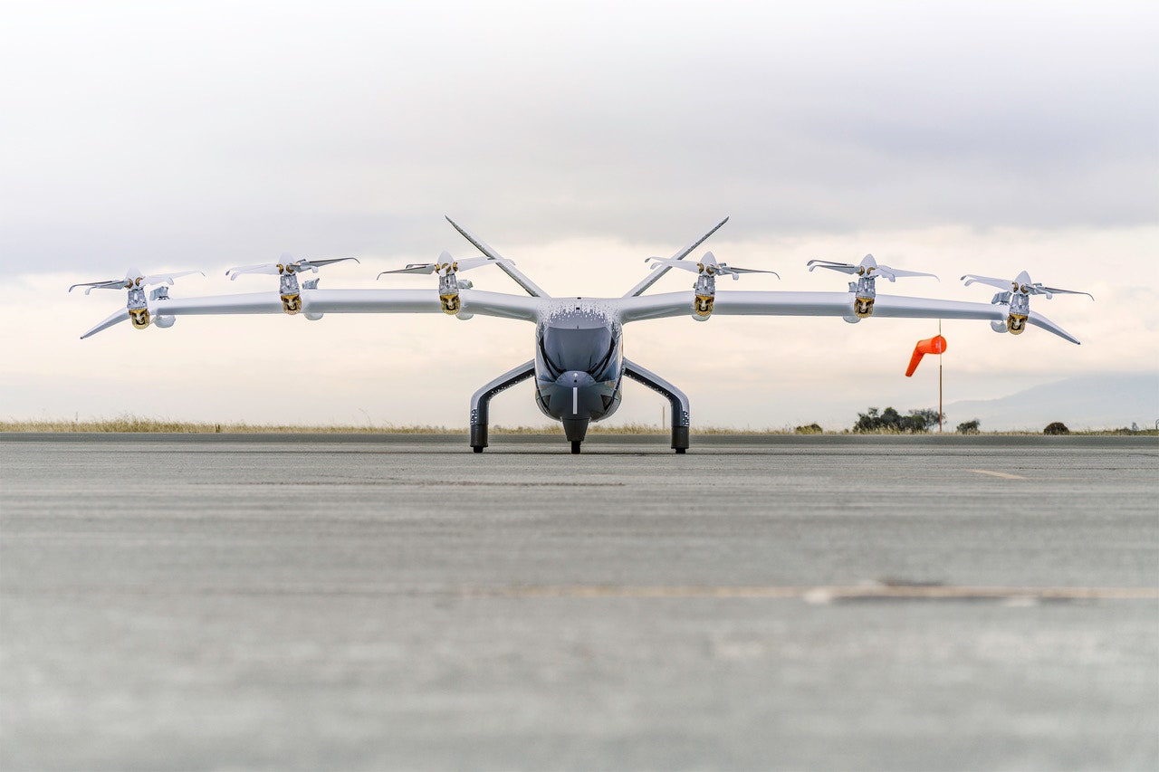 flying car on runway