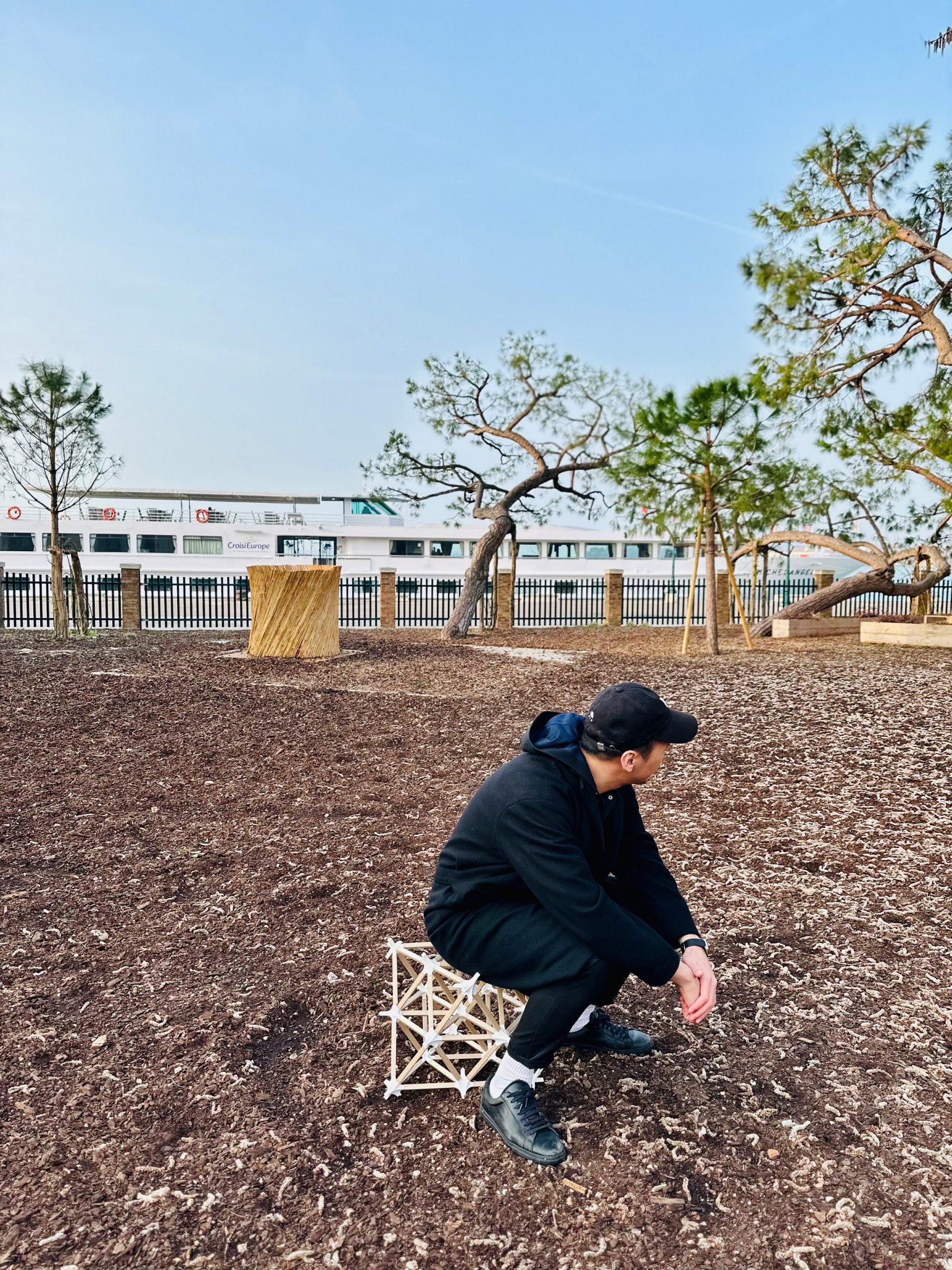 Cardboard and food waste chairs