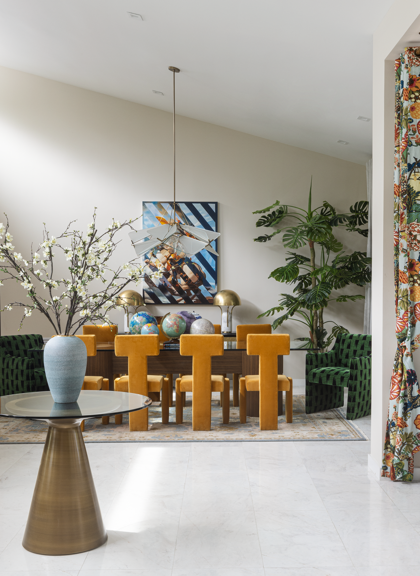 Mr Alex Tate Designs goal for this High Pines abode was to embrace color pattern and texture as well as make the most of...