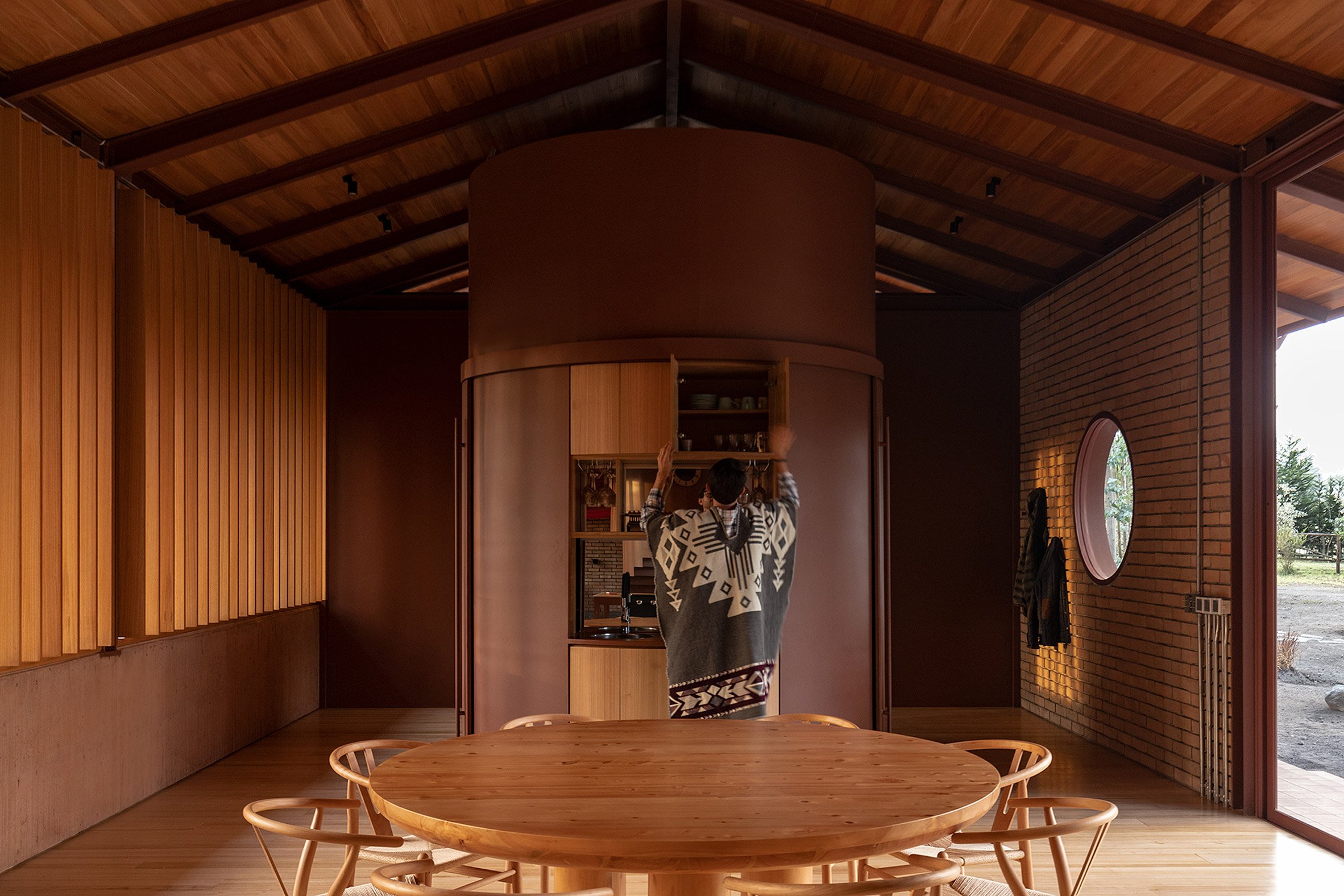 Rounded interior coffee bar
