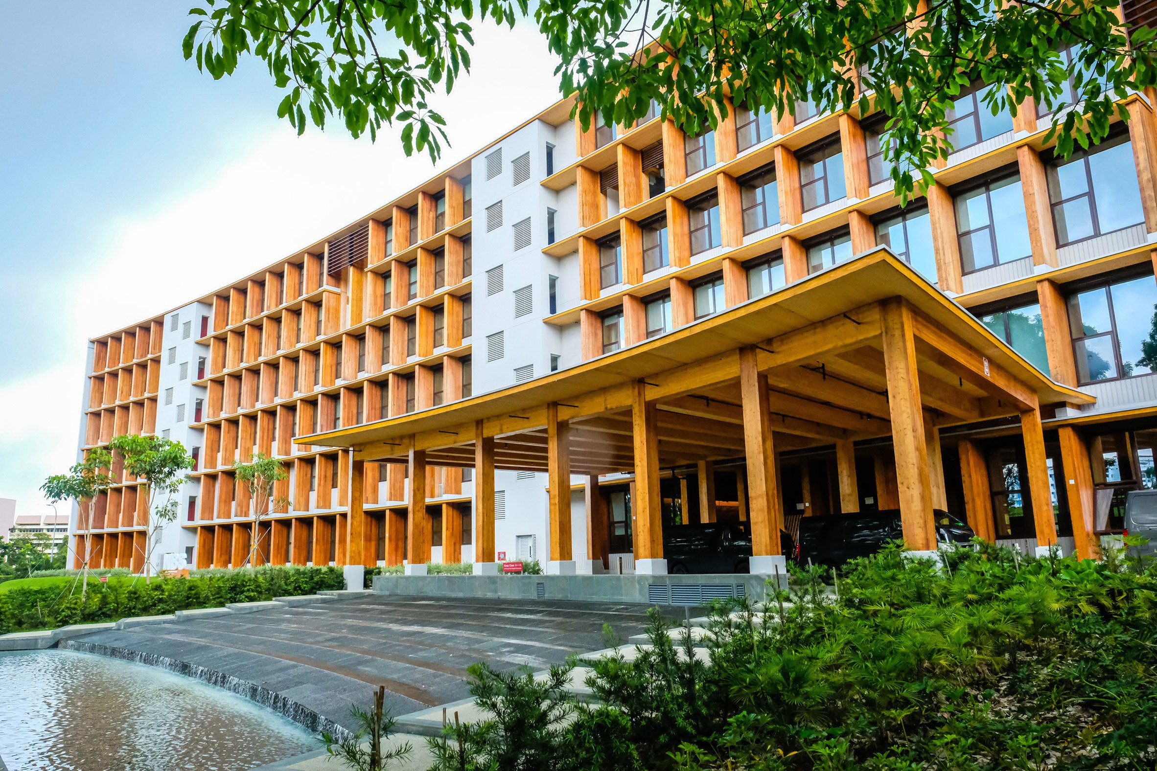 Exterior of Gaia at Nanyang Technological University in Singapore by Toyo Ito