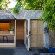 Marble-clad garden room and home office of the Hansler Road extension by Alexander Owen Architecture