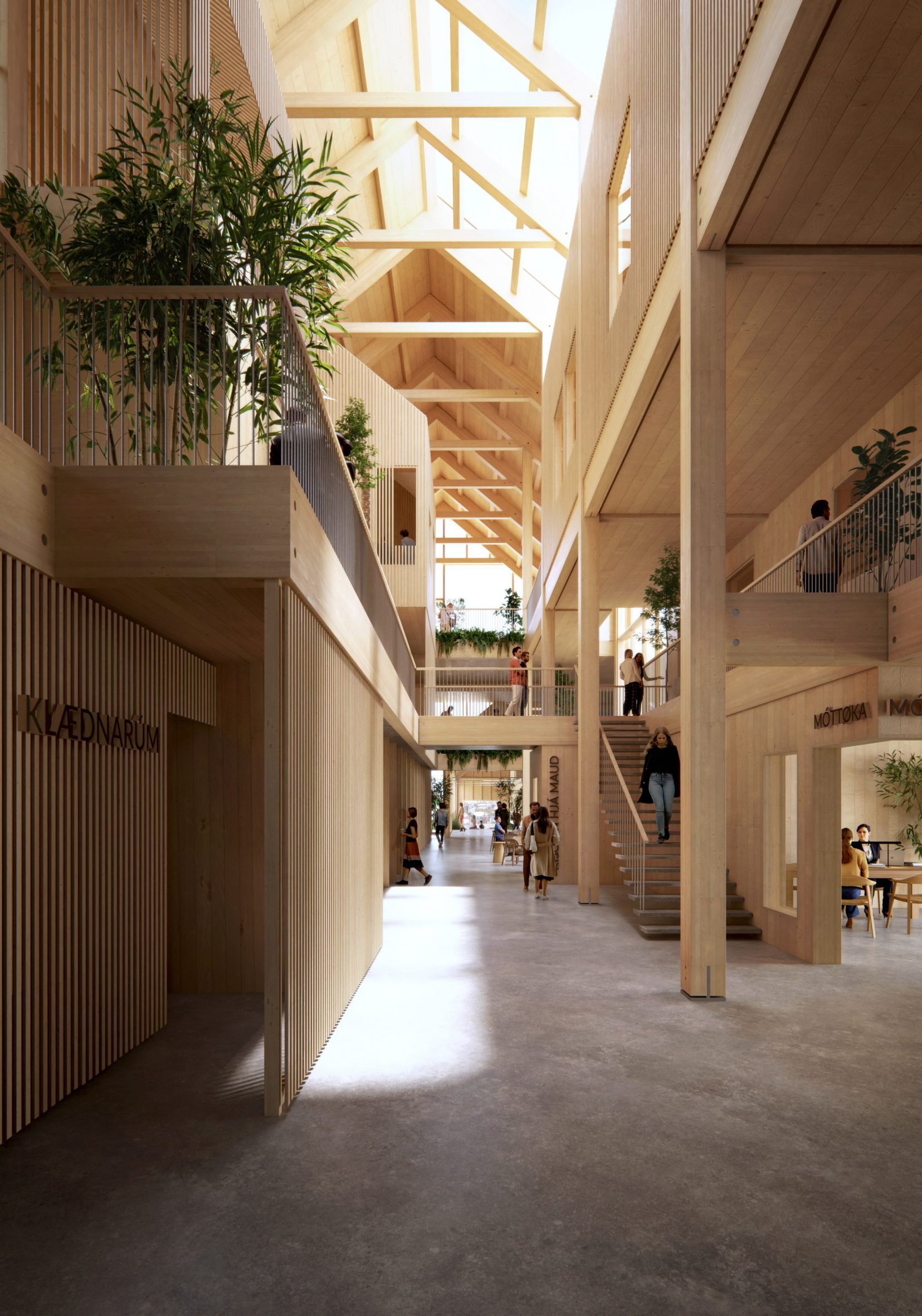 Interior render of University of the Faroe Islands