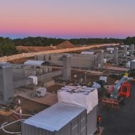 ICON BIG 3D-printed home community at dawn