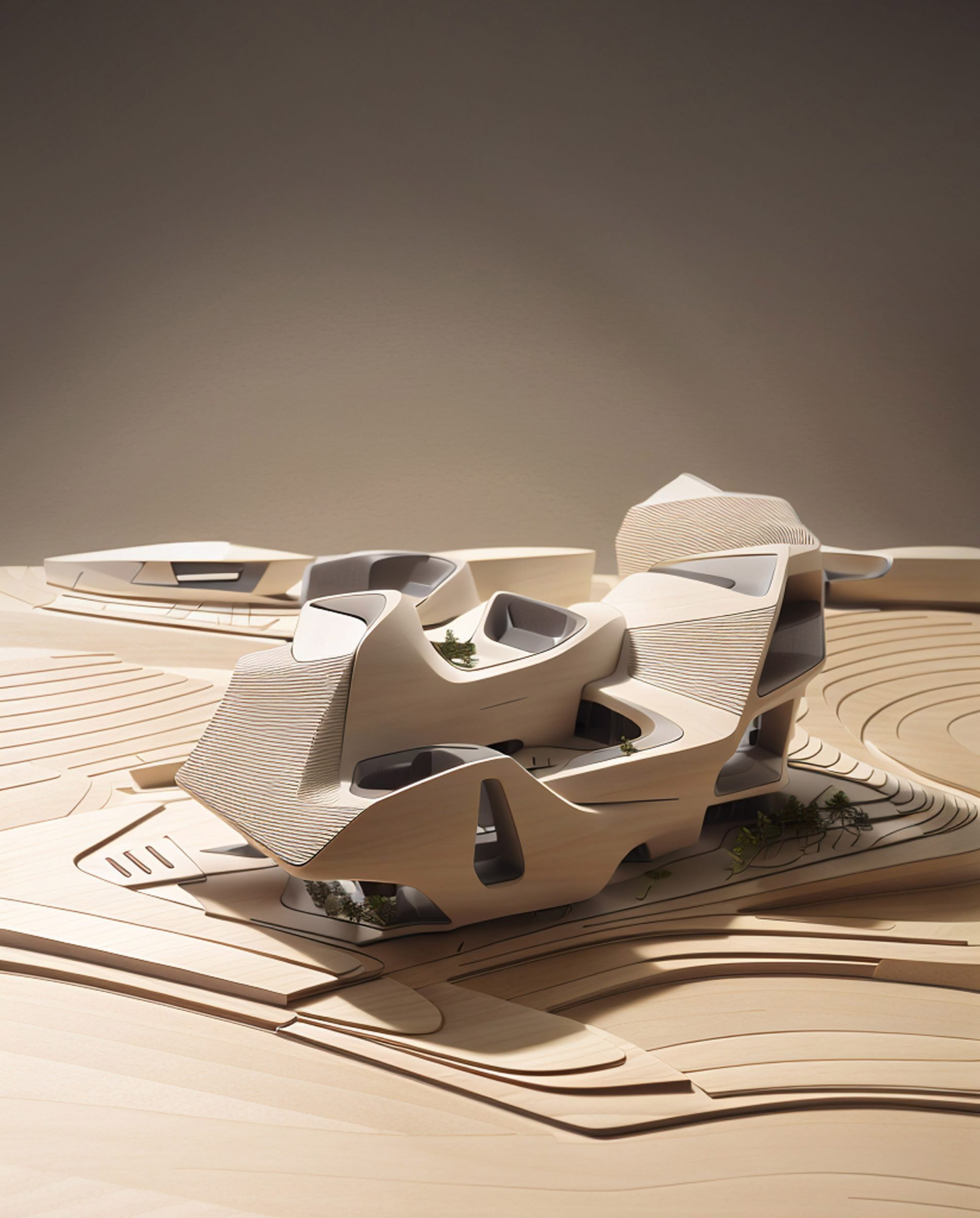AI-design made using crumpled paper