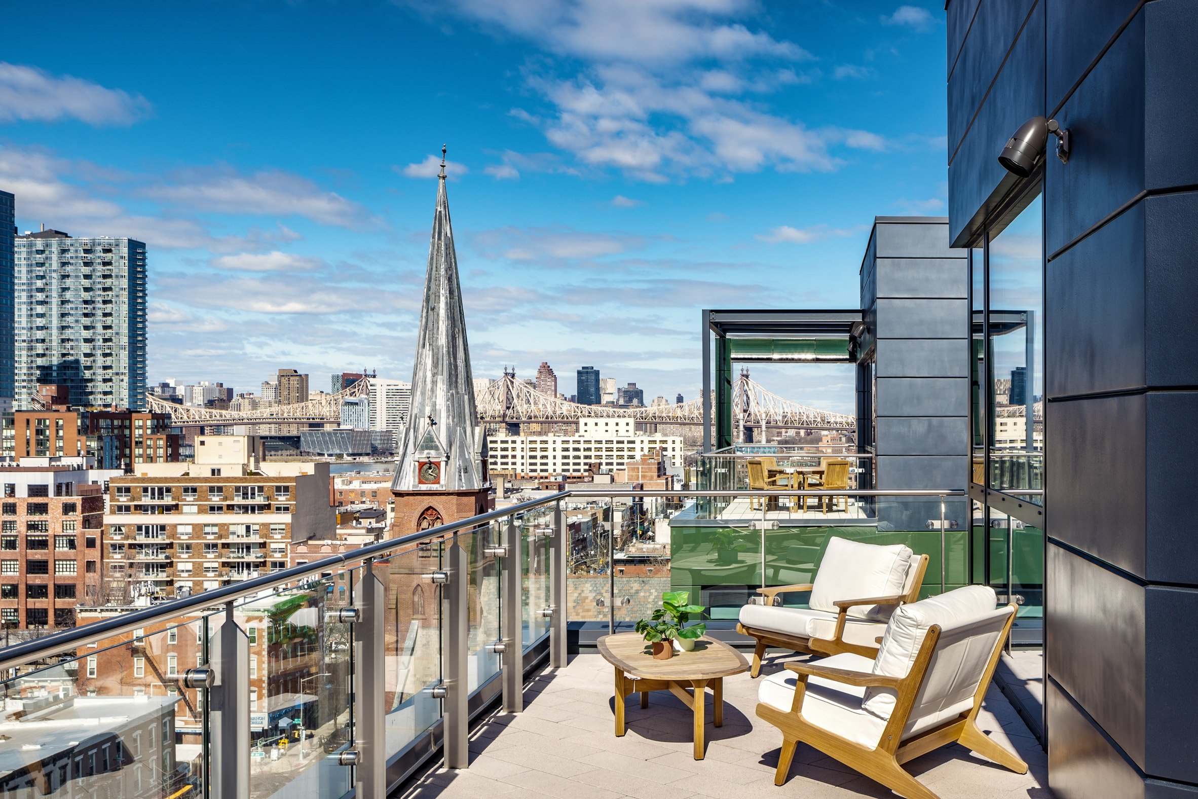View of Long Island City from a terrace